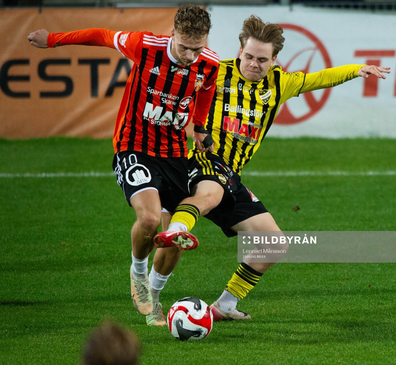 Kristianstads Tim Ströbeck och IFK Hässleholms Max