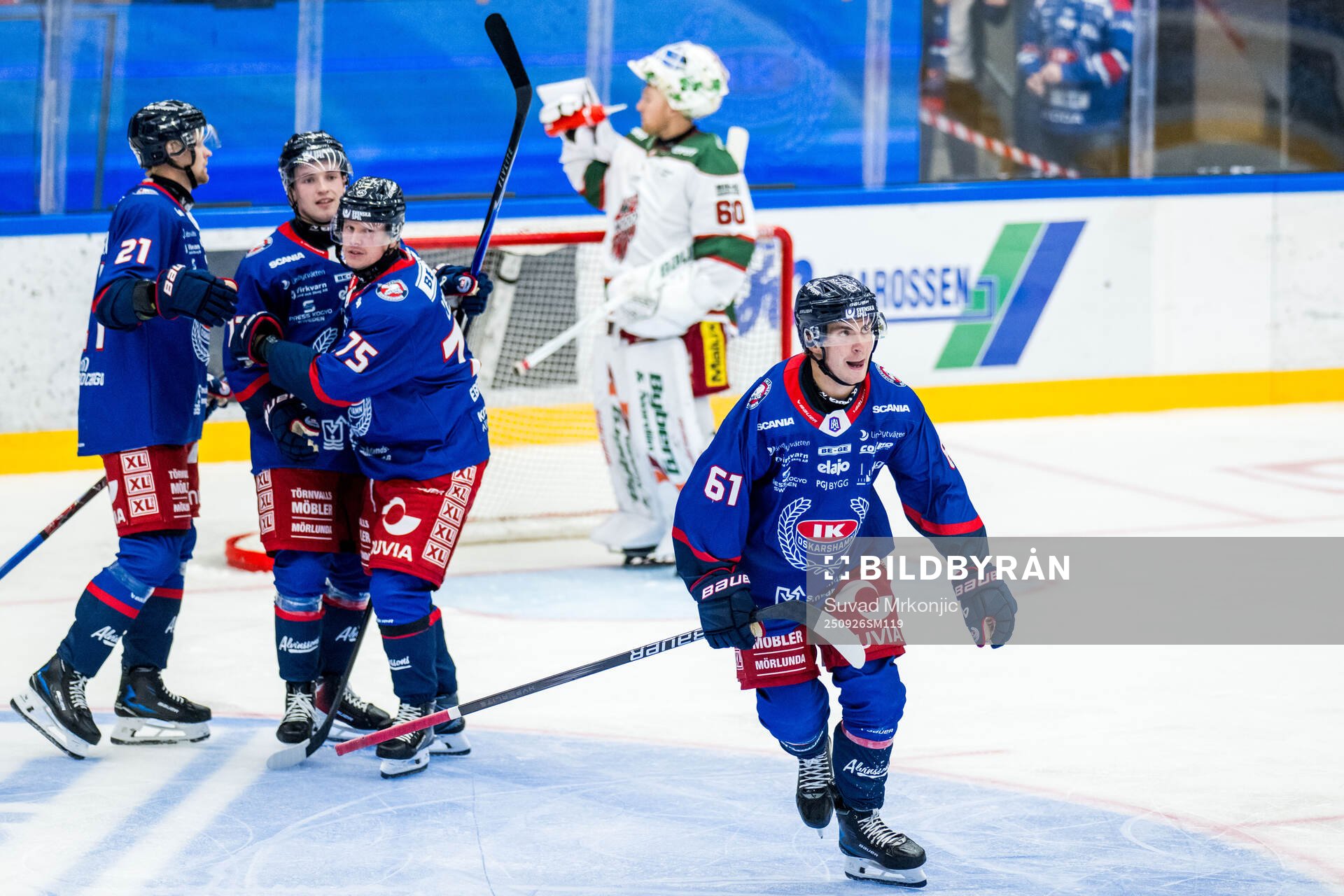 Oskarshamns Joni Ikonen jublar