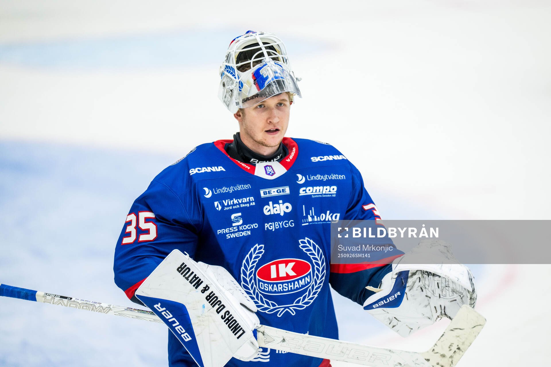 Oskarshamns målvakt Olof Glifford jublar