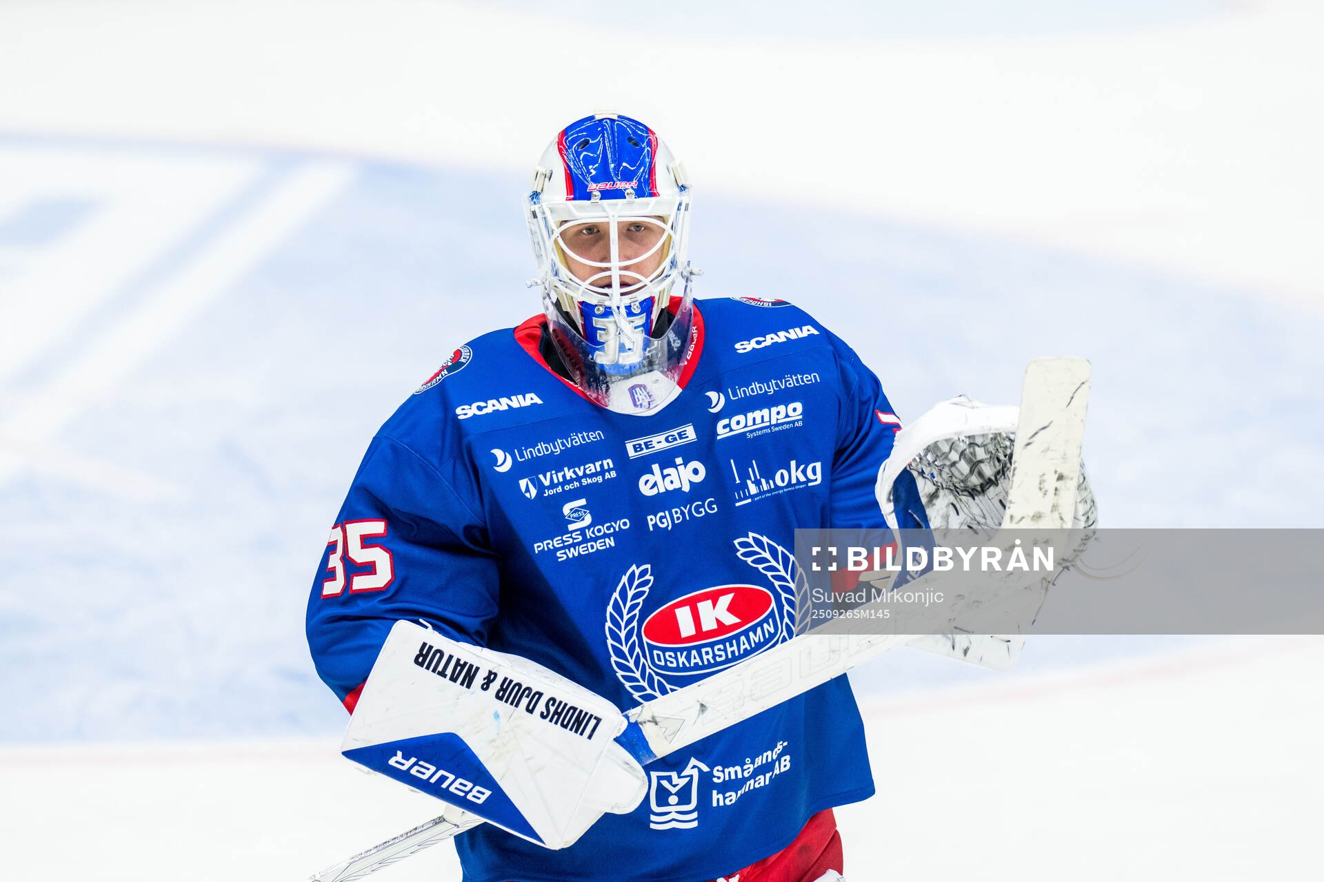 Oskarshamns målvakt Olof Glifford jublar