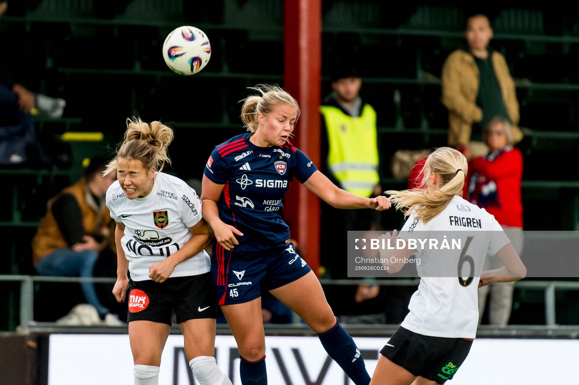 Brommapojkarnas Emma Engström och Rosengårds Tilde