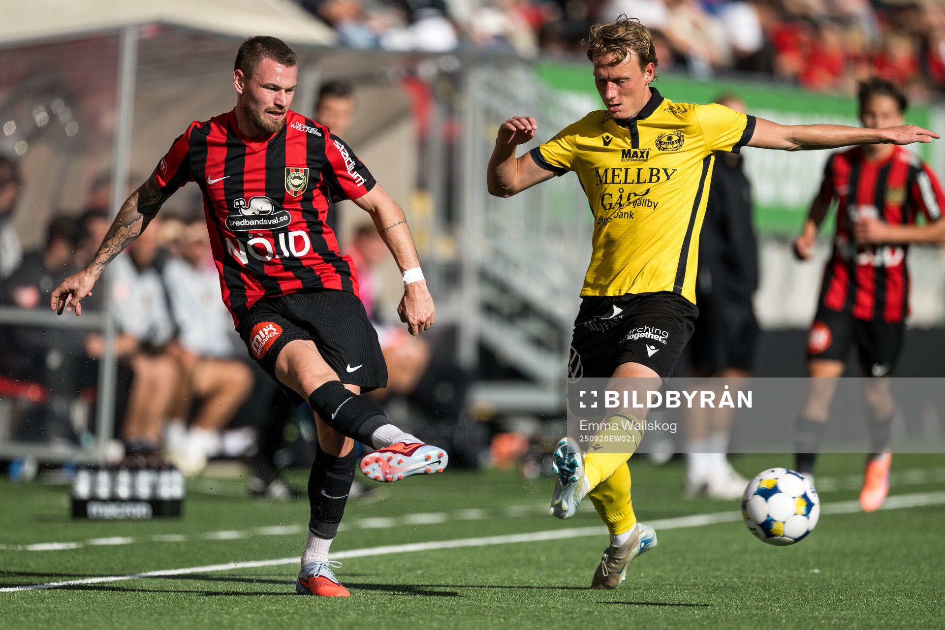 Brommapojkarnas Rasmus Örqvist och Mjällbys Alexander