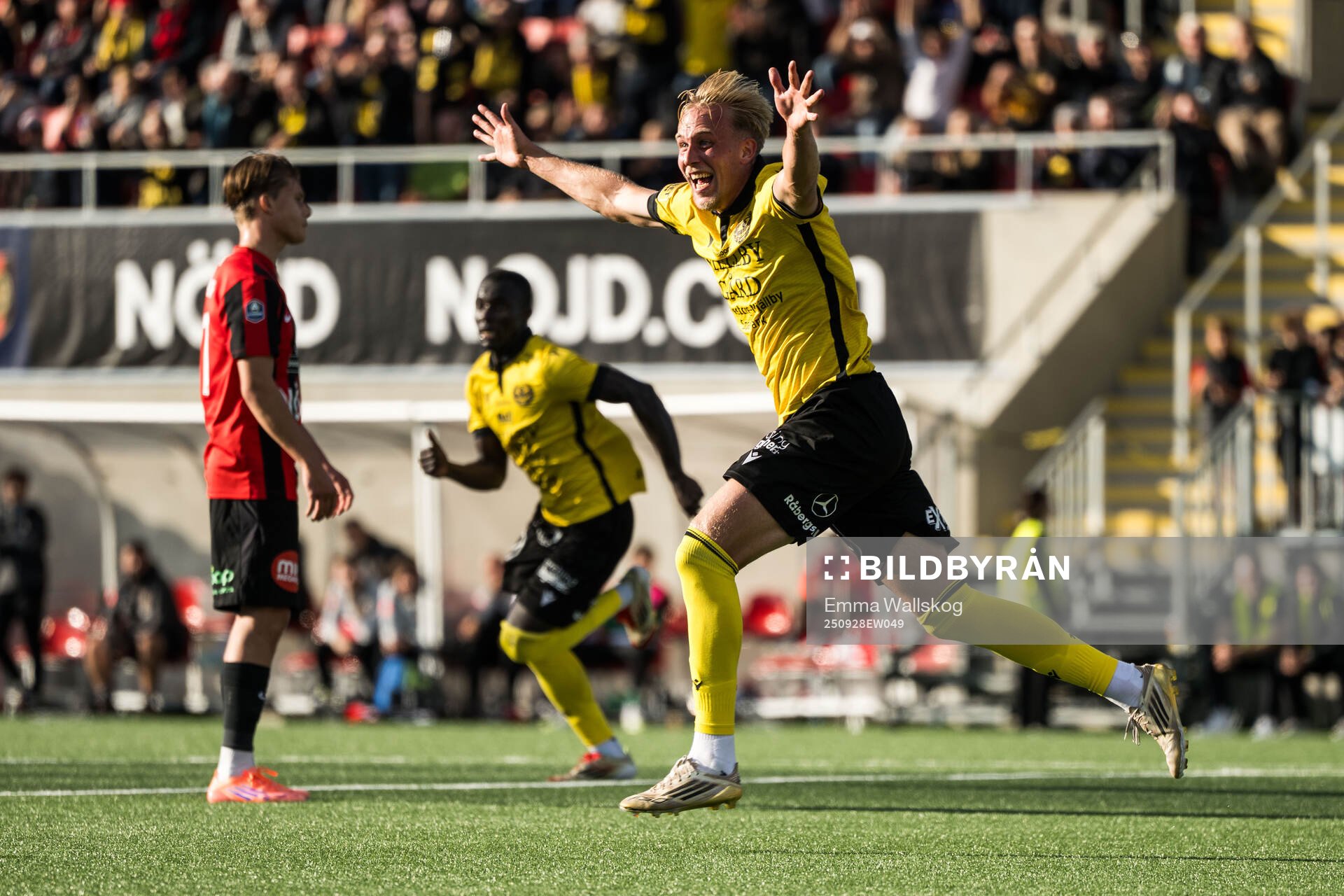 Mjällbys Herman Johansson jublar
