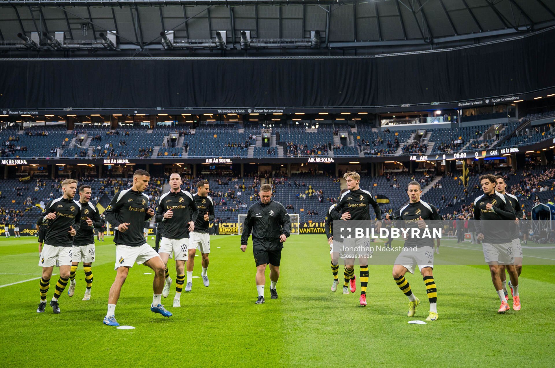 Under fotbollsmatchen i Allsvenskan mellan AIK och GAIS