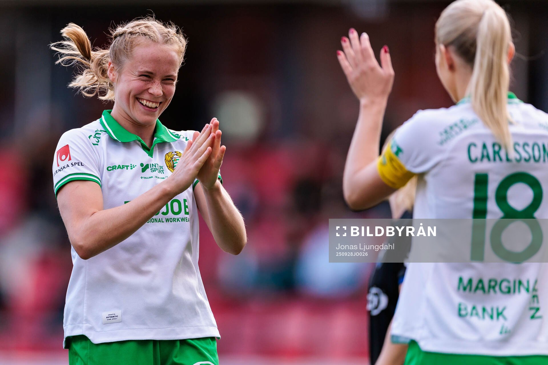 Hammarbys Julie Blakstad jublar