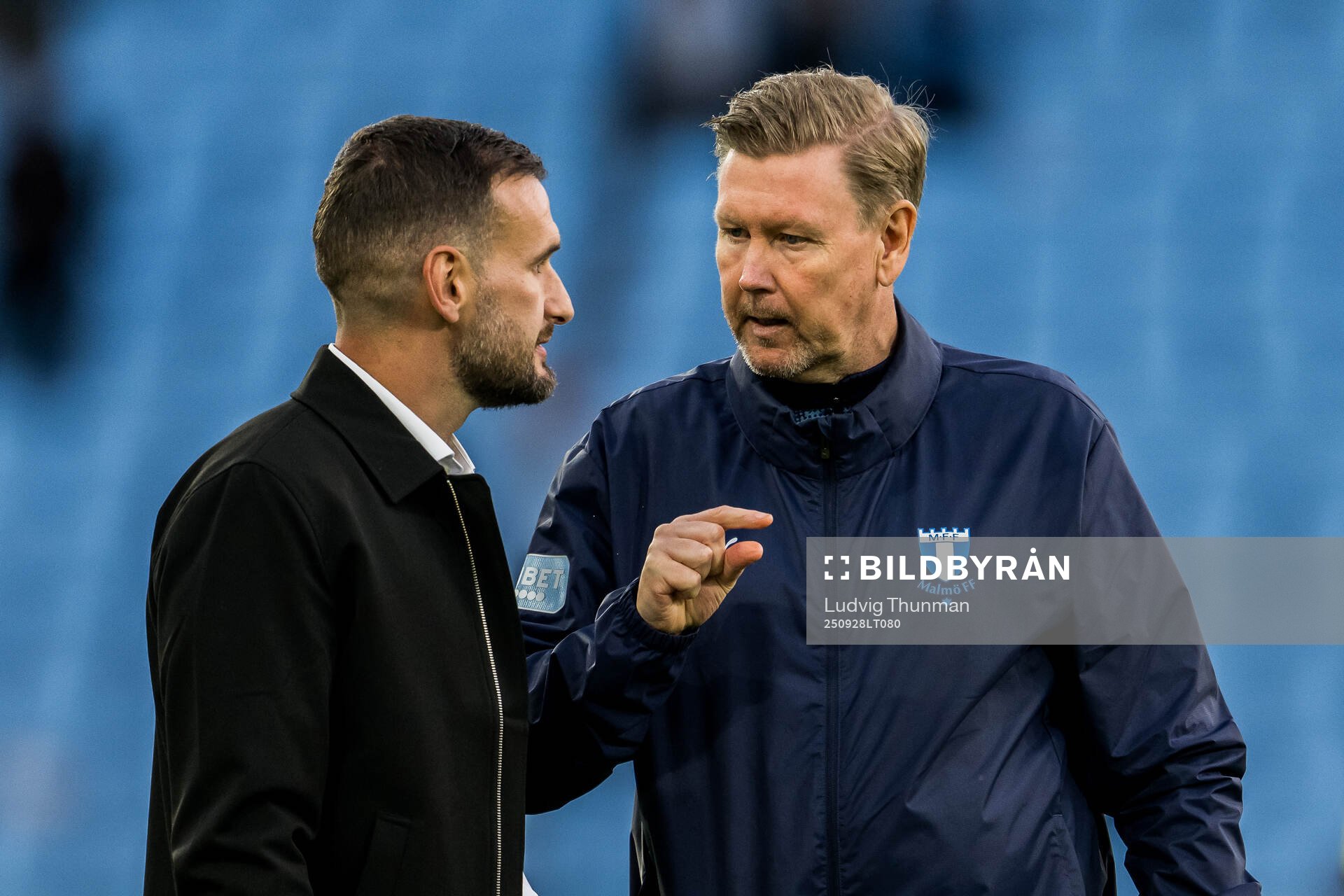 Malmö FFs huvudtränare Anes Mravac och assisterande
