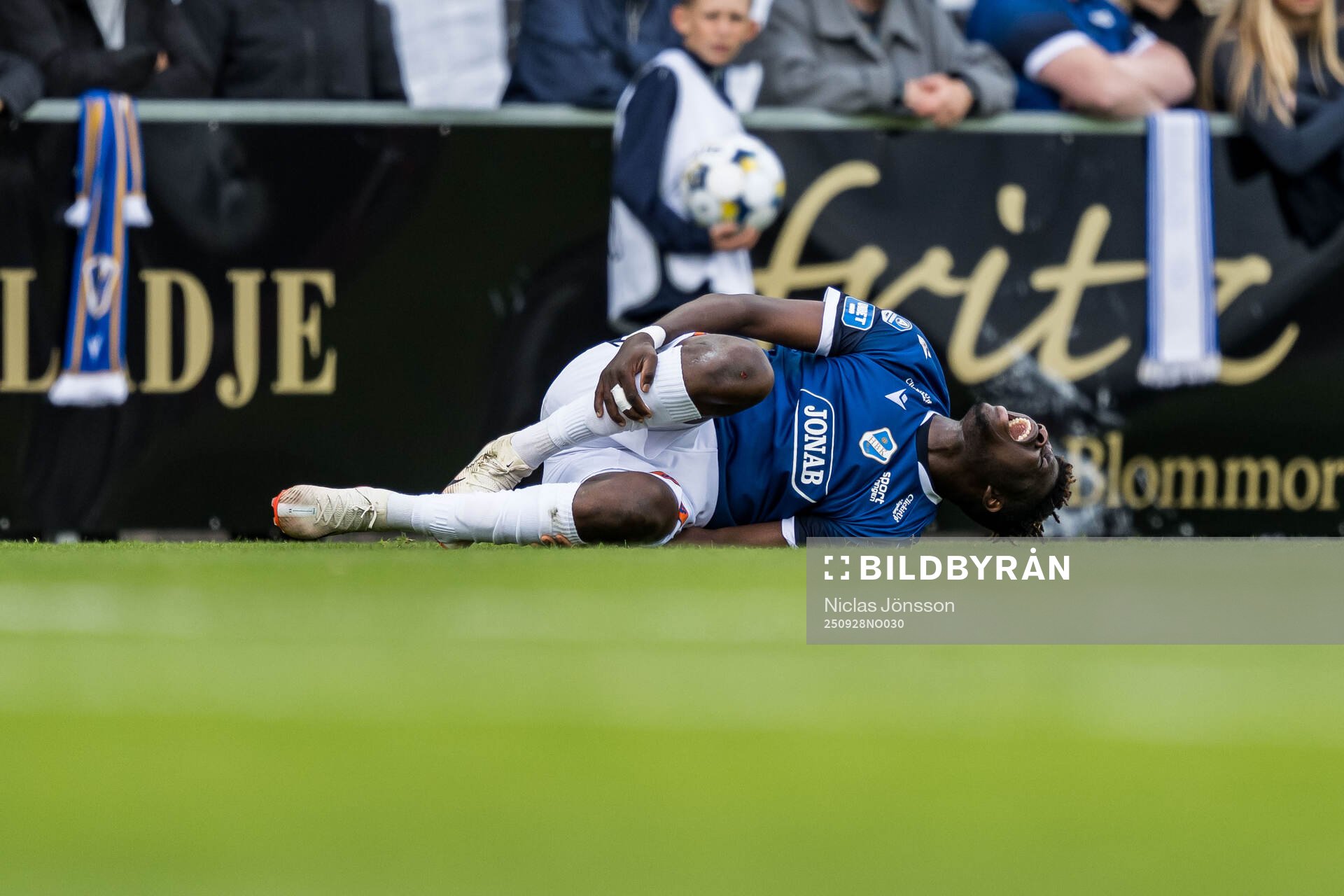 Halmstads Emmanuel Yeboah har ont