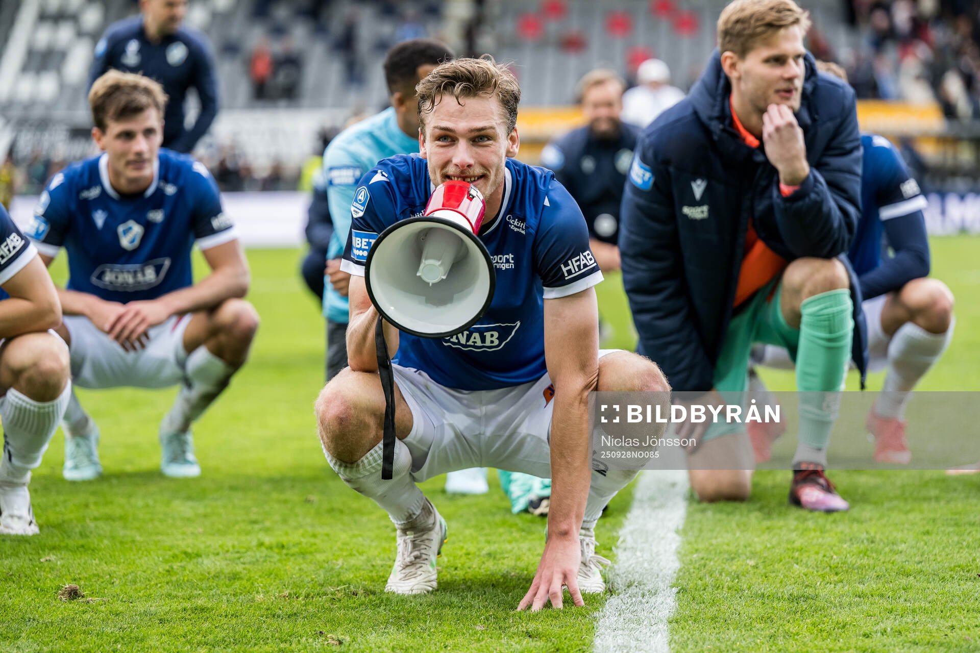 Halmstads Villiam Granath jublar