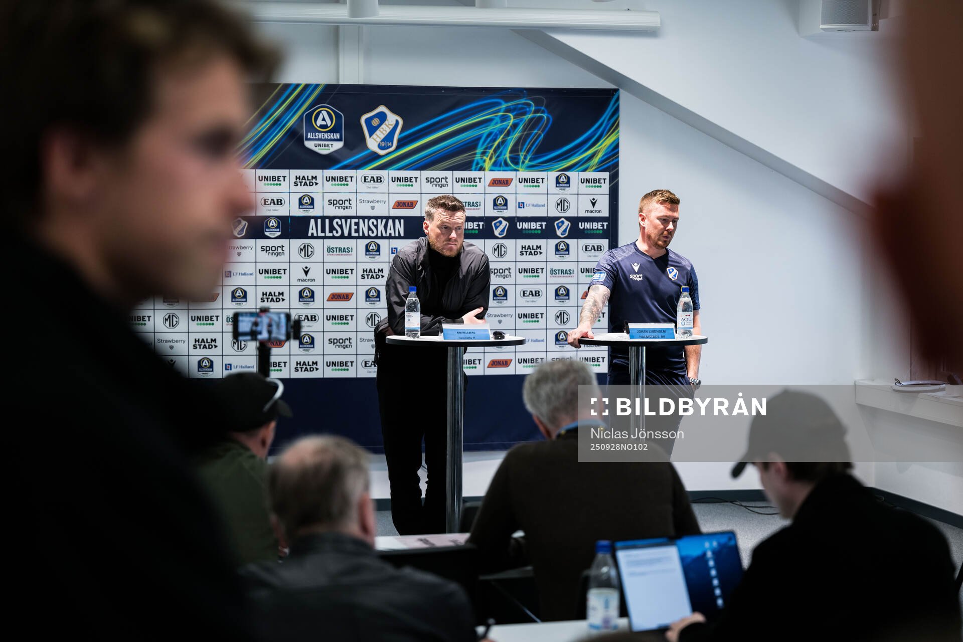 Hammarbys tränare Johan Lindholm och Halmstads tränare