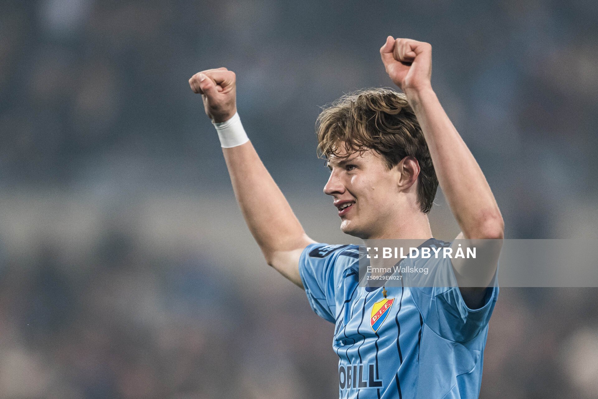 Djurgårdens August Priske Flyger jublar