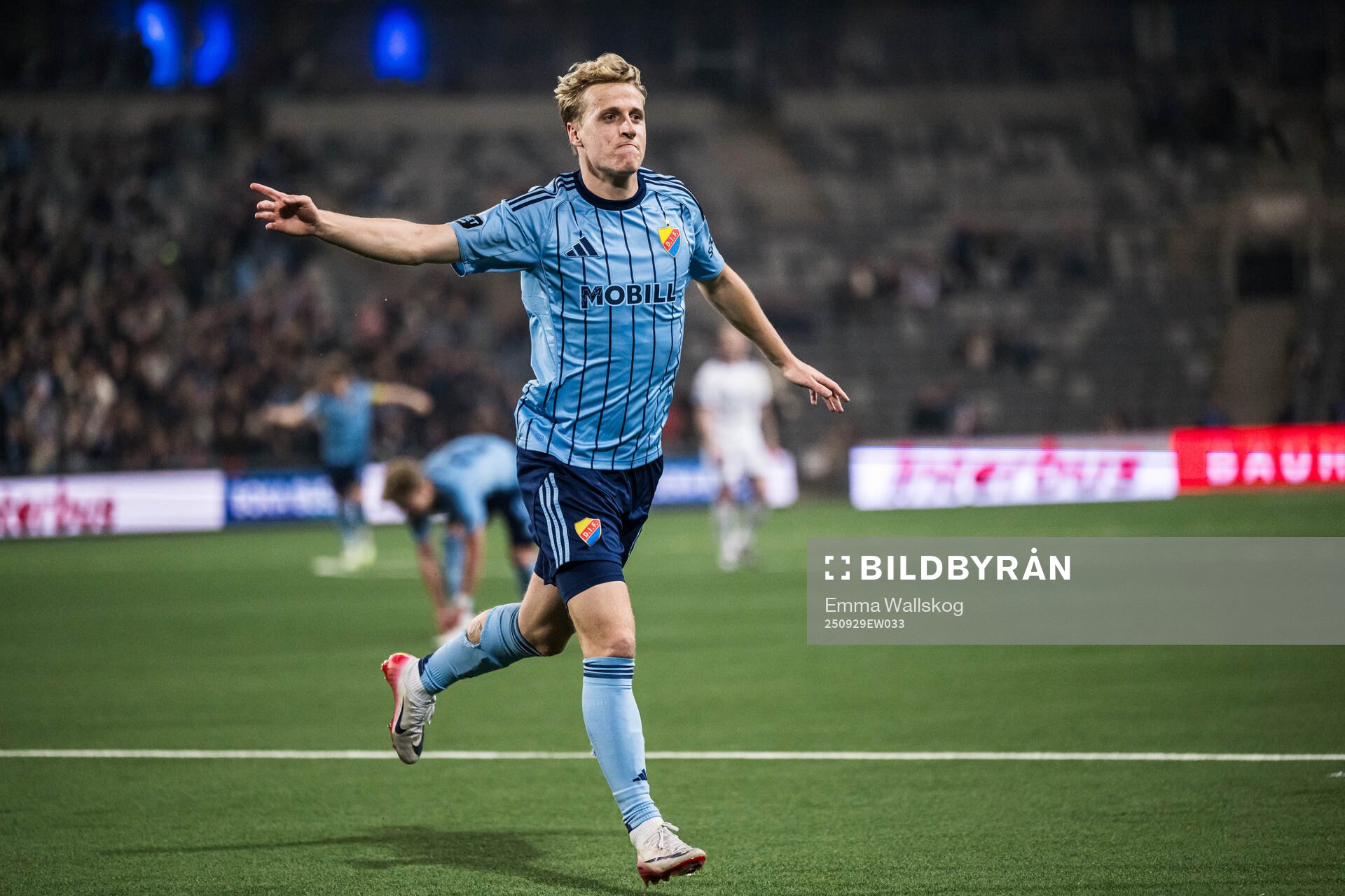 Djurgårdens Jeppe Møldrup Okkels jublar