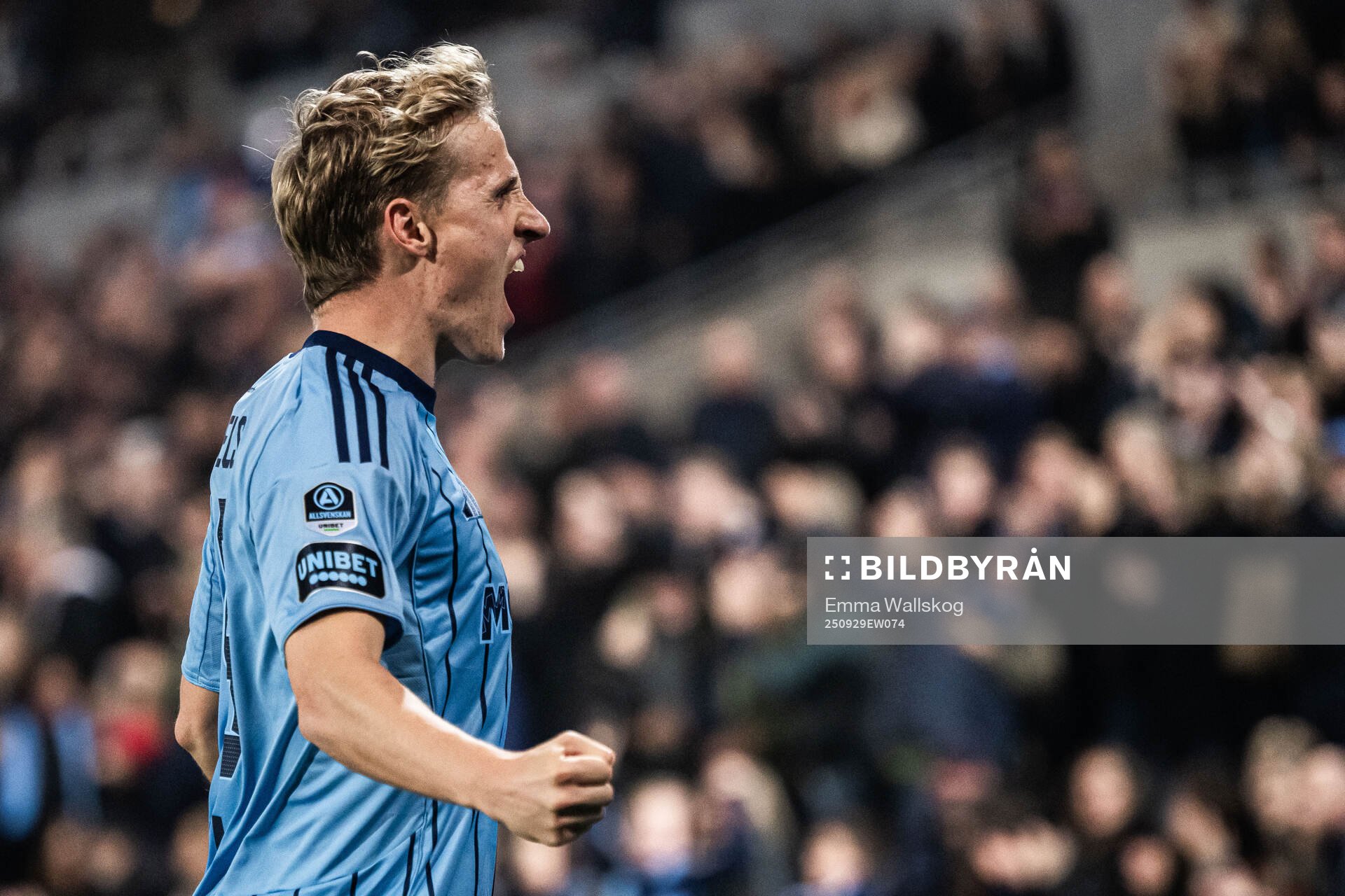 Djurgårdens Jeppe Møldrup Okkels jublar