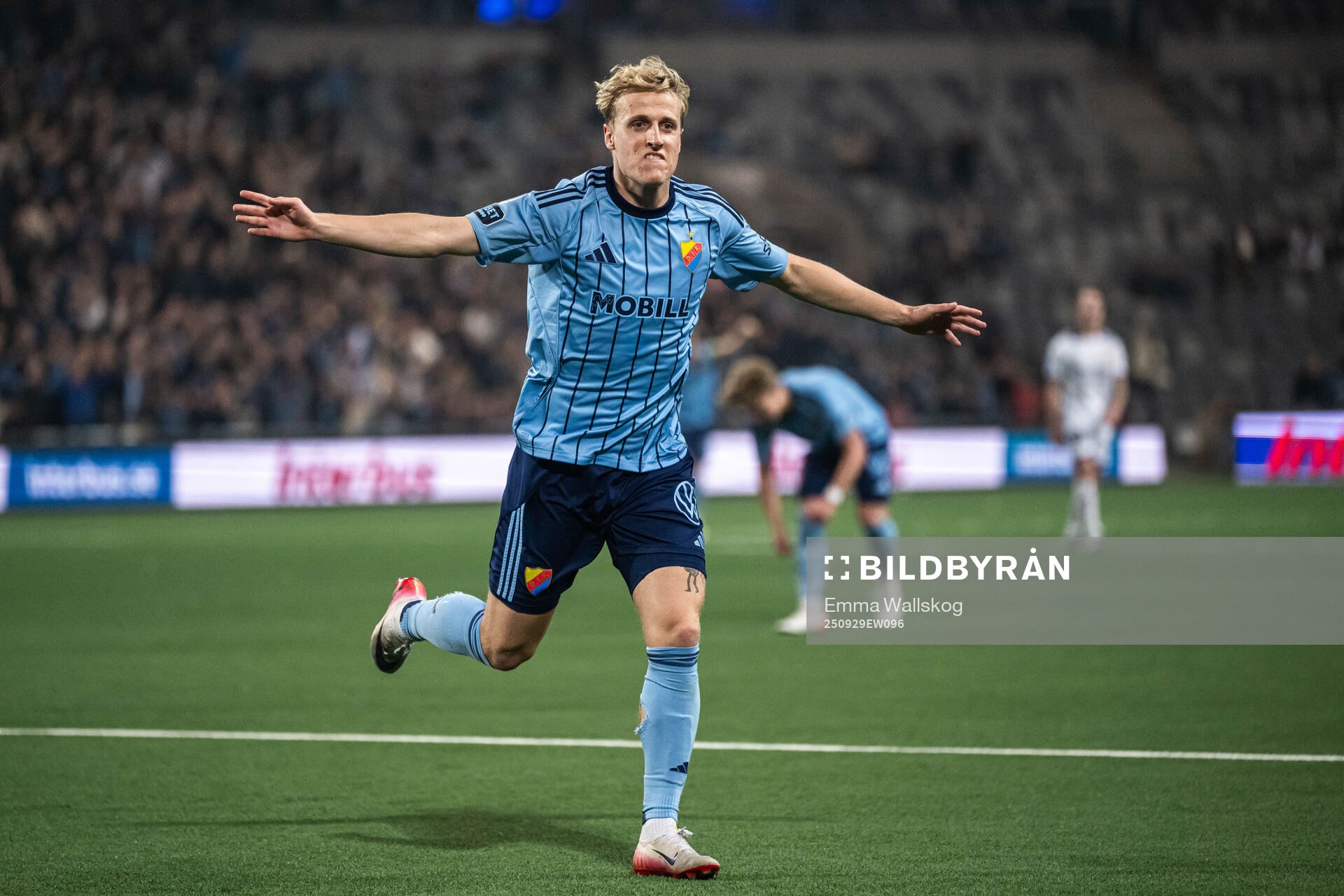 Djurgårdens Jeppe Møldrup Okkels jublar