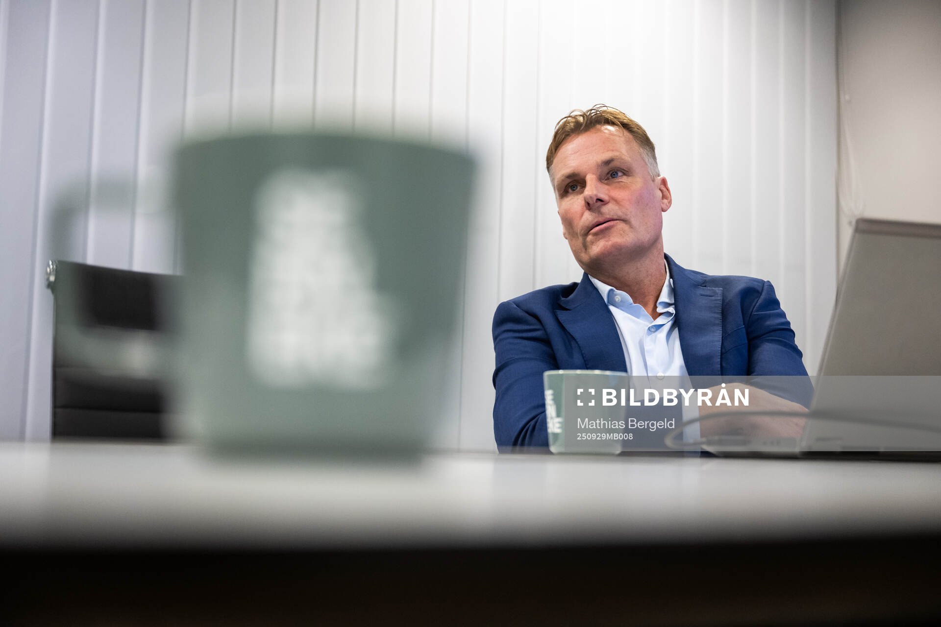 Ola Serneke, VD Ola Serneke AB, presenterar en arenavision