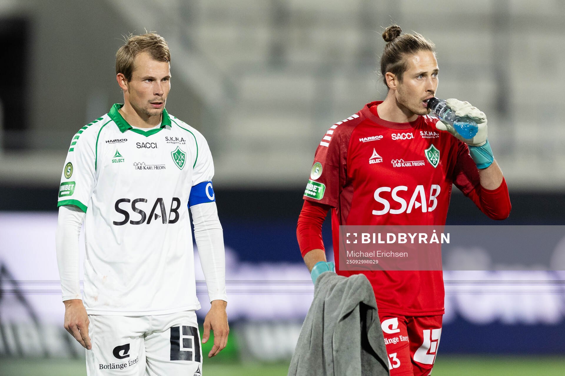 Brages Alexander Zetterström och målvakt Adrian Engdahl