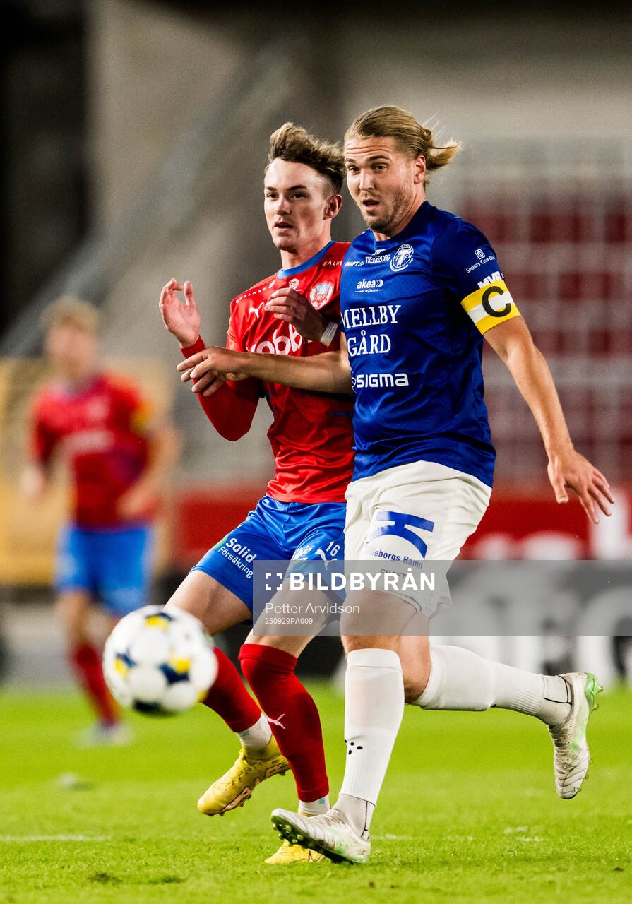 Helsingborgs Alexander Johansson och Trelleborgs Charlie