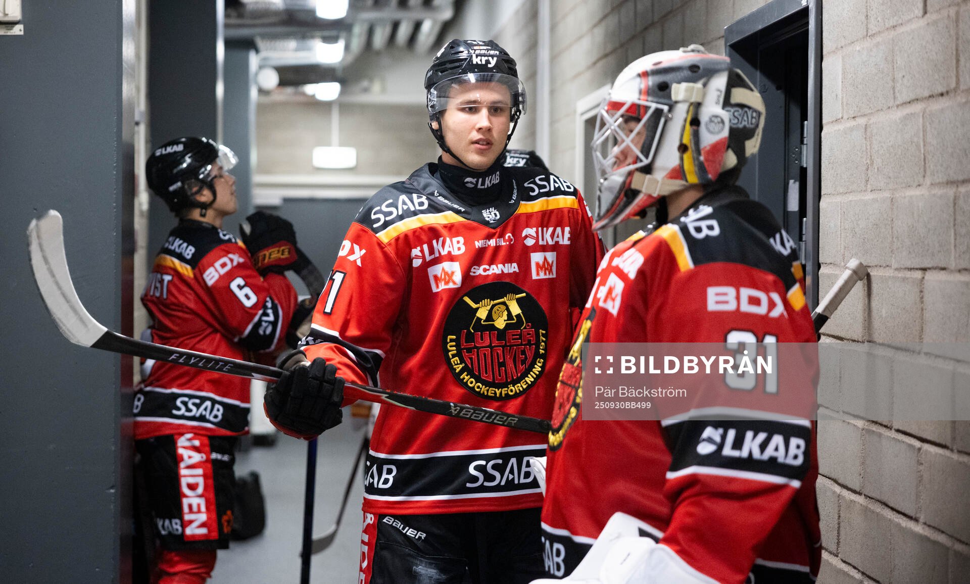 Luleås Jakob Ihs-Wozniak och målvakt Matteus Ward