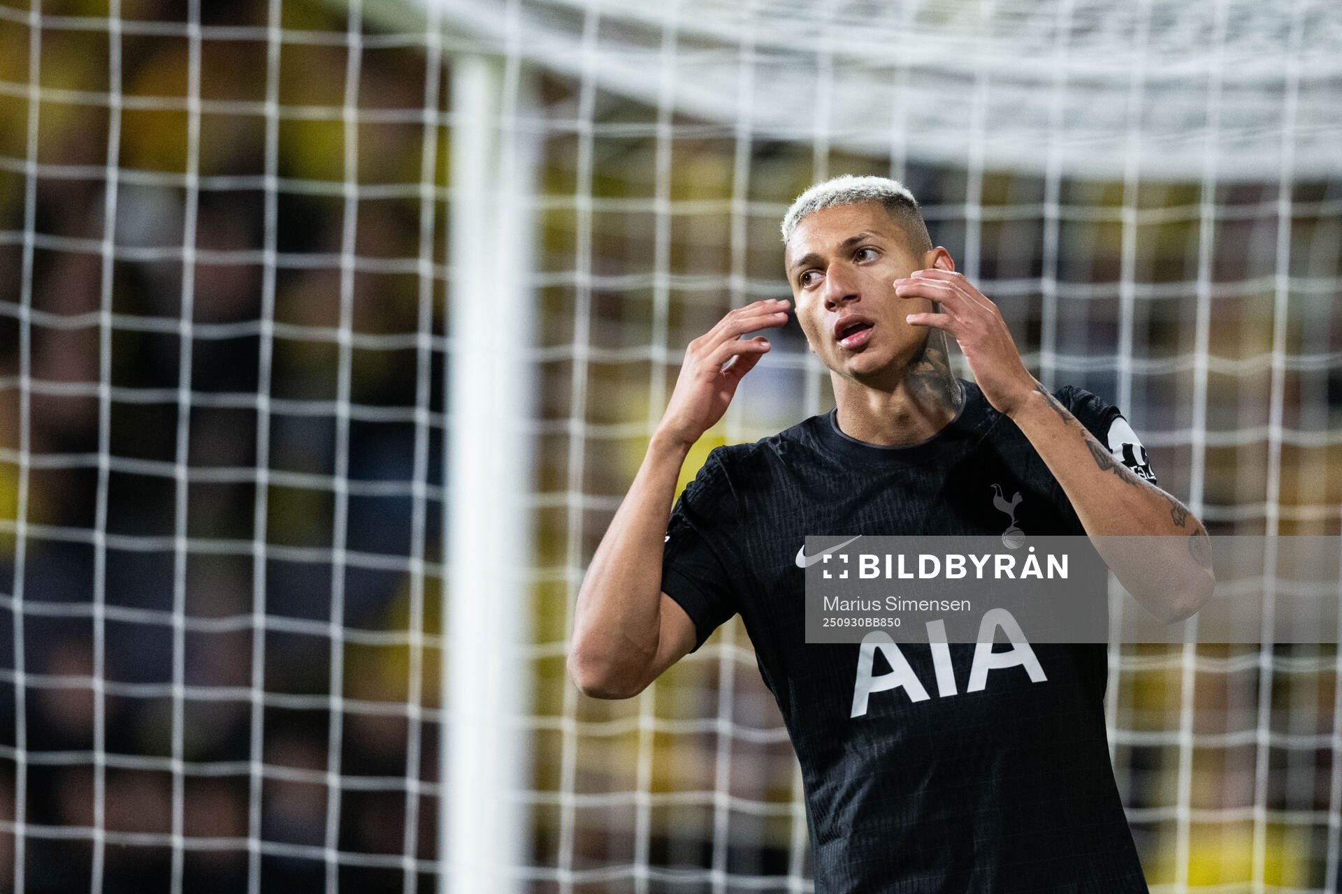 Richarlison of Tottenham Hotspur looks dejected