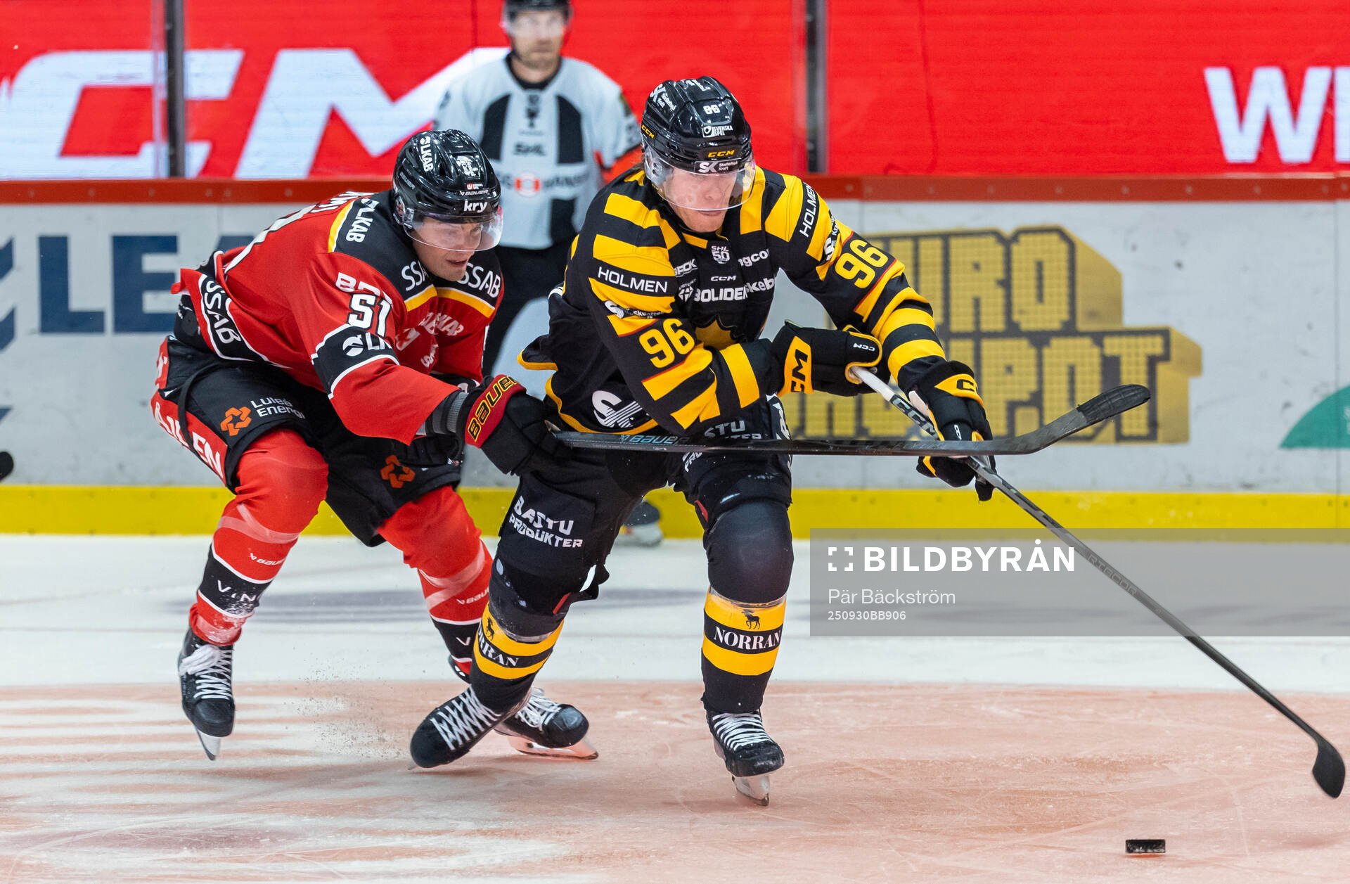 Luleås Markus Nurmi och Skellefteås Rickard Hugg