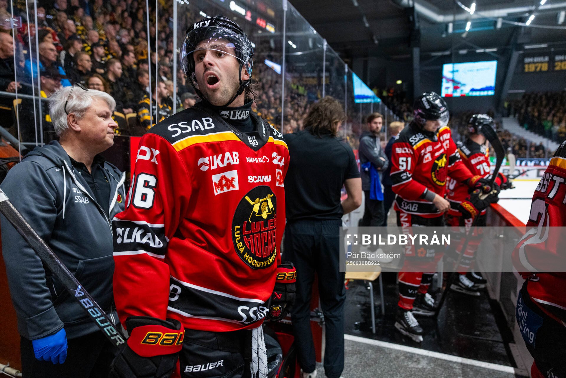 Luleås Mathias Bromé reagerar