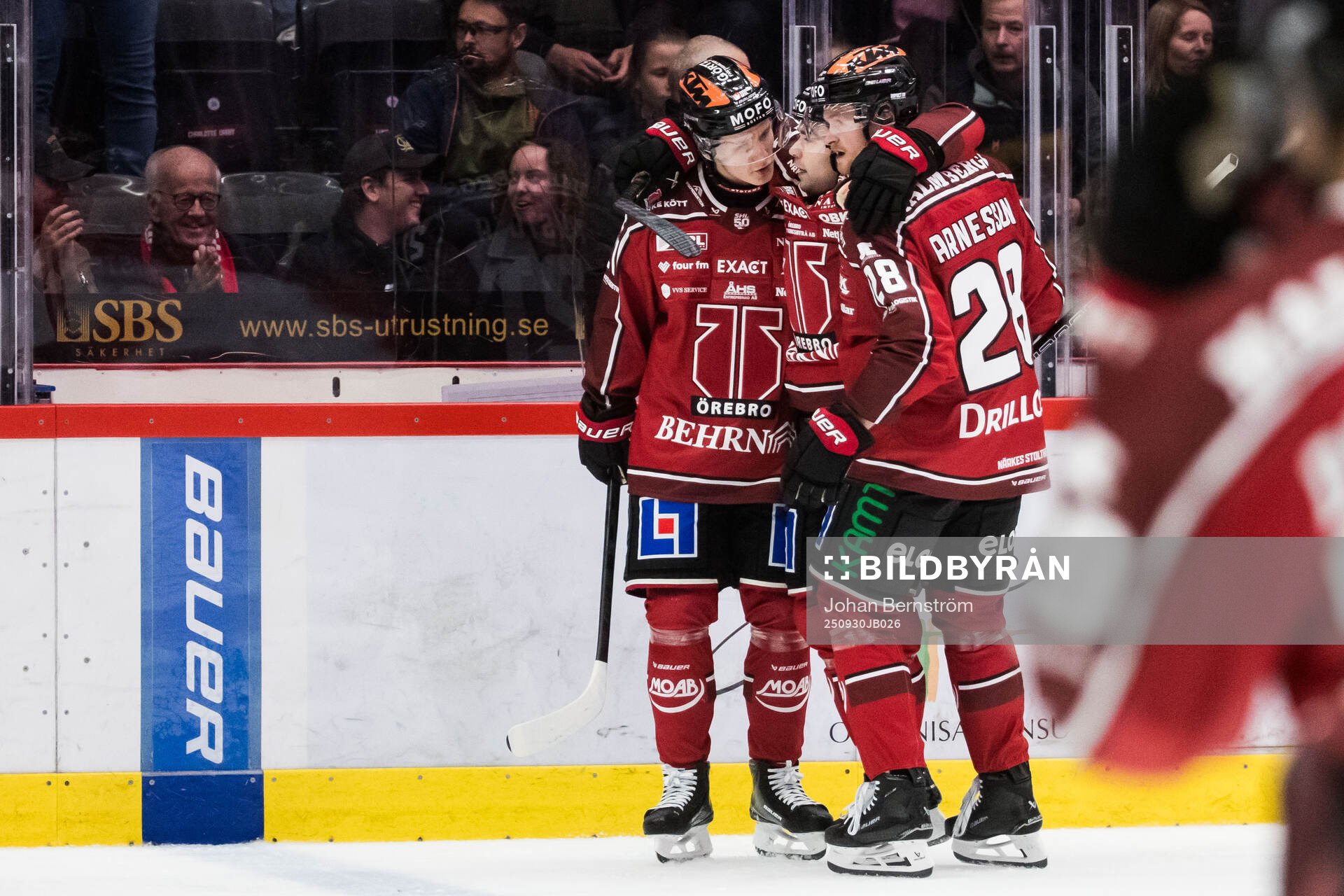 Örebros Patrik Puistola, David Quenneville och Linus