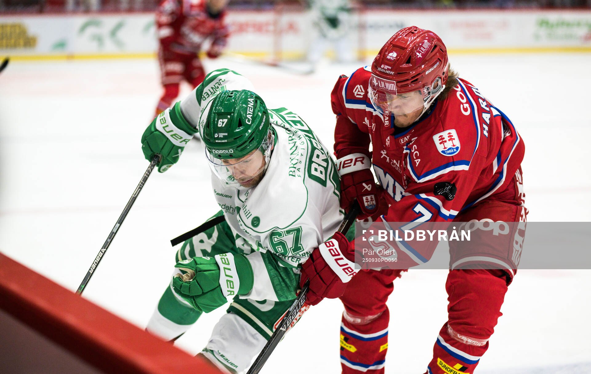 Rögles Leon Bristedt och Timrås Marcus Hardegård