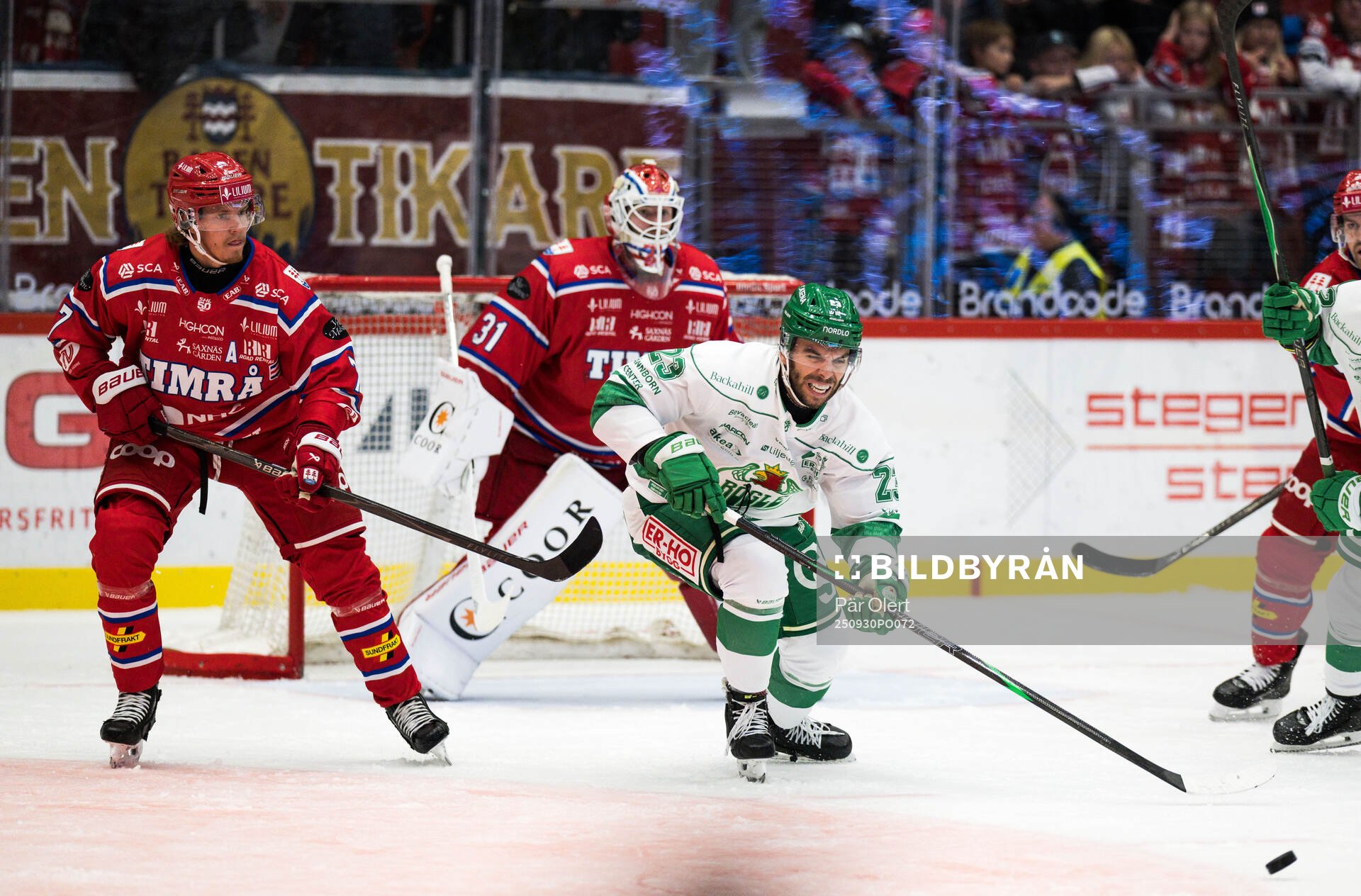 Timrås Marcus Hardegård och Rögles Josh Dickinson