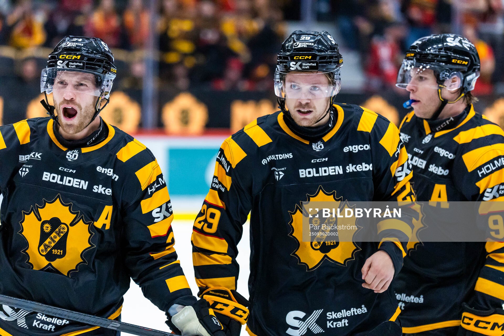 Skellefteås Oscar Lindberg, Mikkel Aagaard och Rickard Hugg