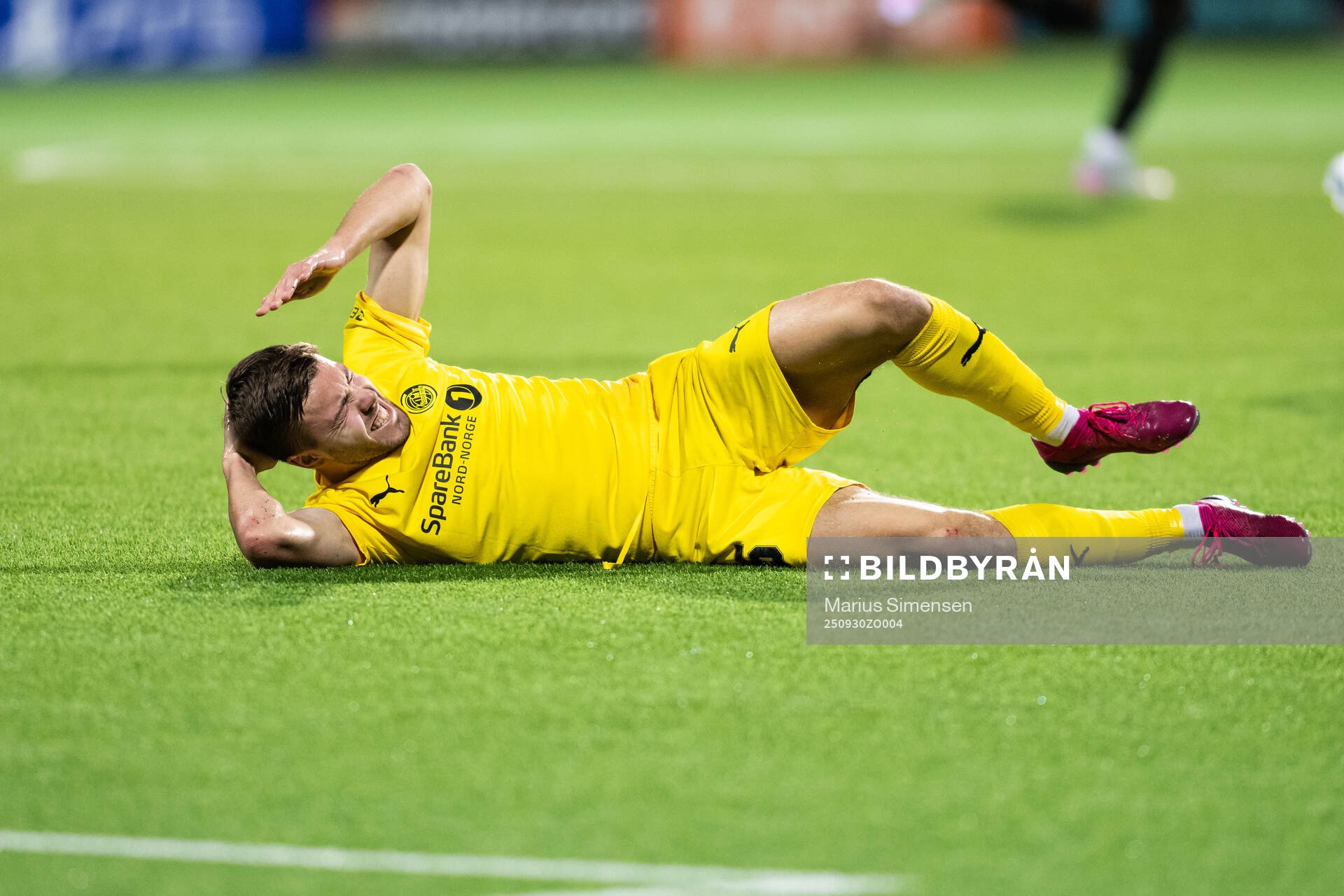 Fredrik Bjørkan of Bodø/Glimt in pain