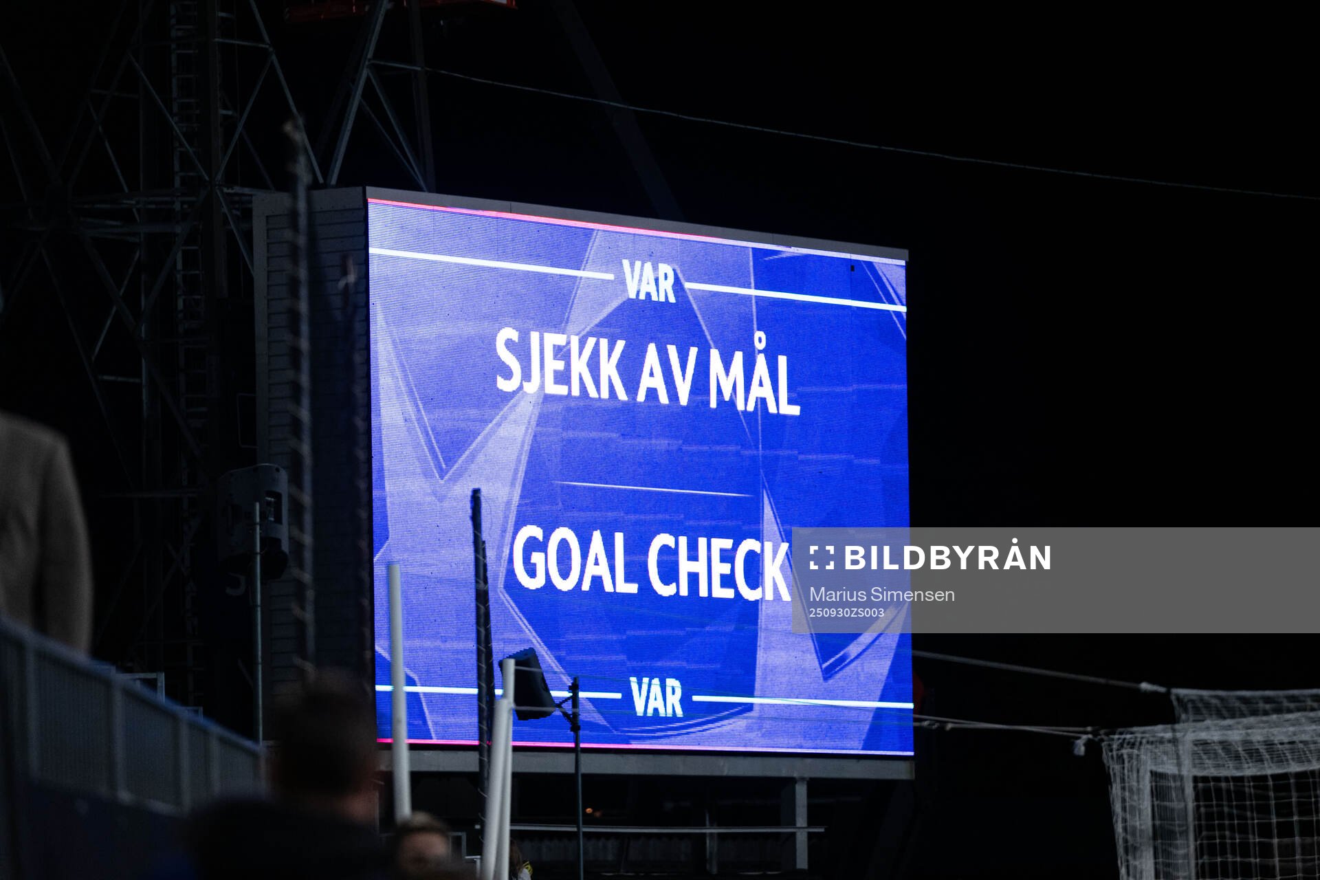 VAR check of 2-2-goal