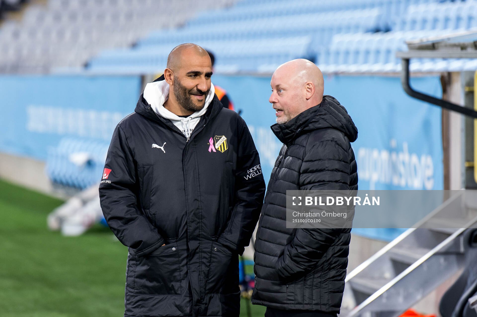 Häckens tränare Mak Lind och Malmö FFs tränare Jonas