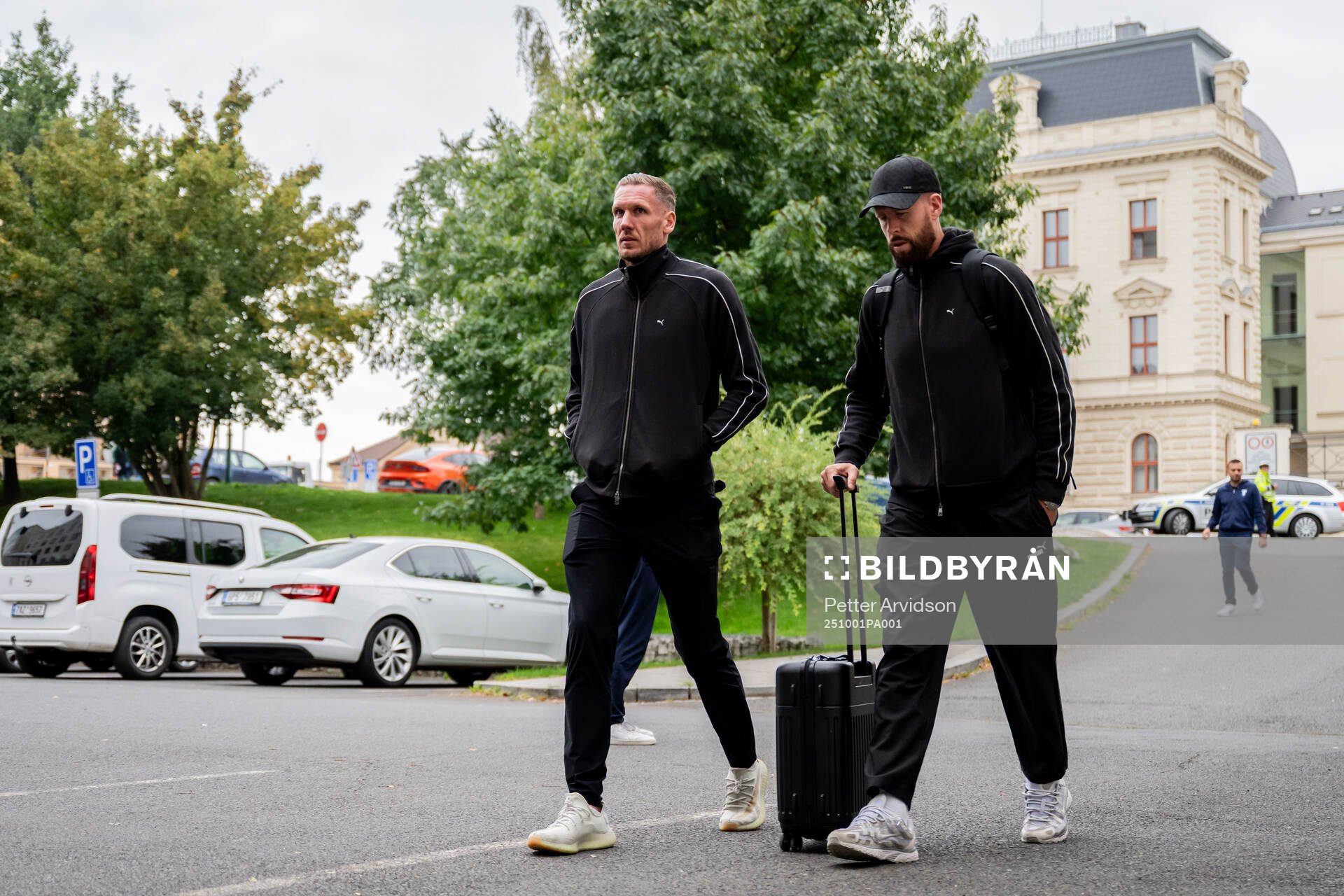 Goalkeeper Robin Olsen and Pontus Jansson of Malmö FF