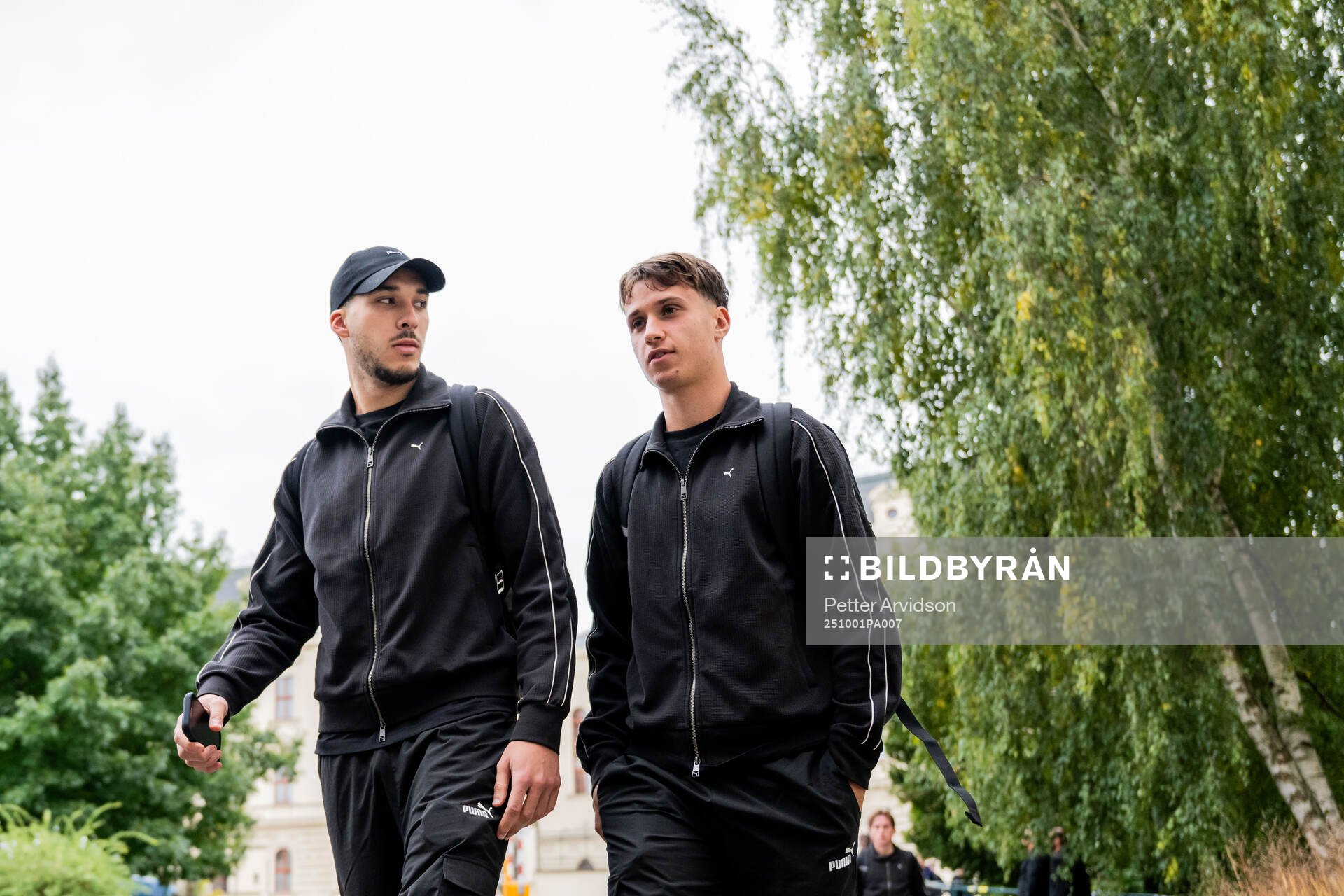 Andrej Djuric and Kenan Busuladzic of Malmö FF arrives at