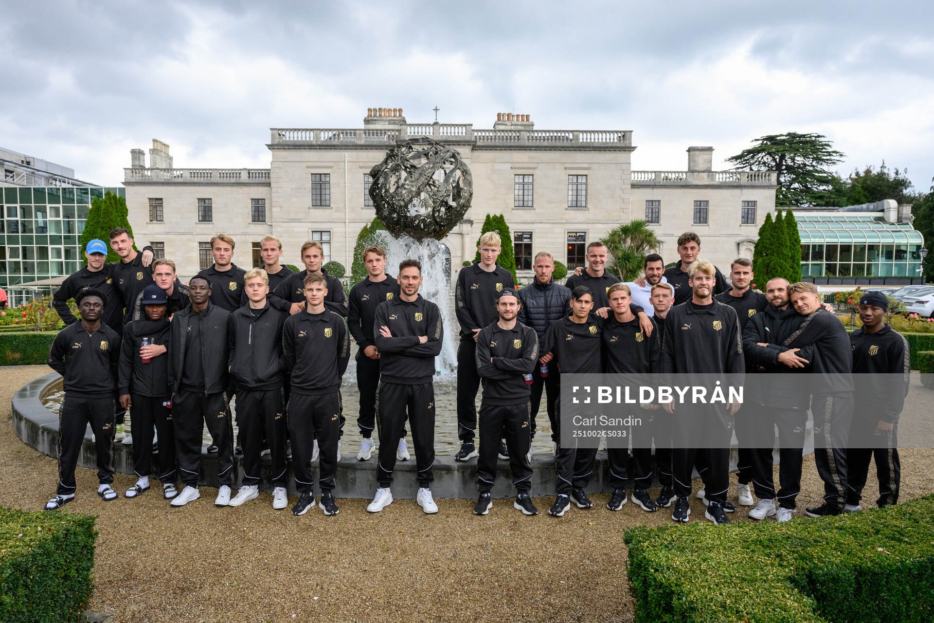 The players pose for a team photo