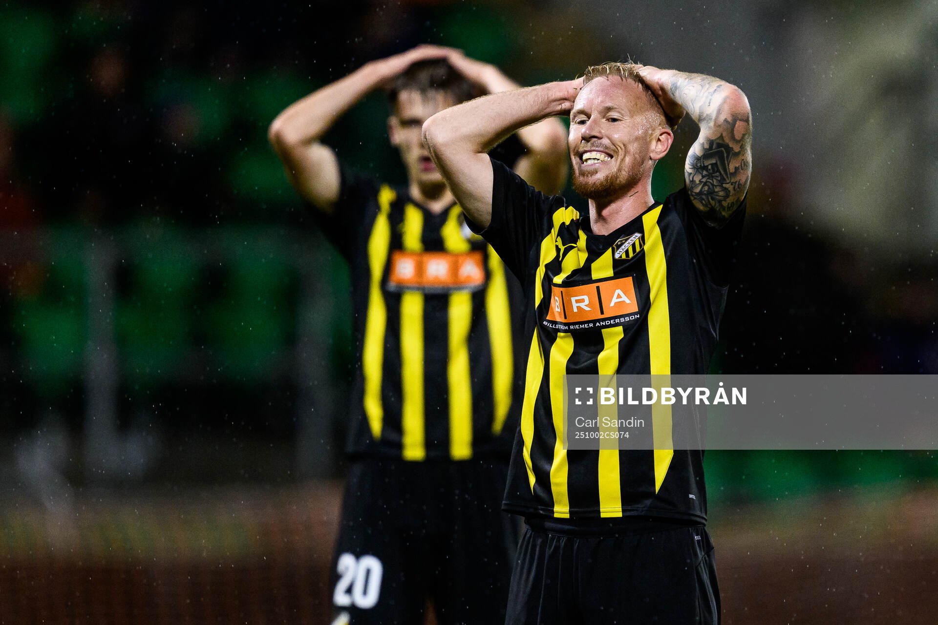 Mikkel Rygaard Jensen of Häcken looks dejected