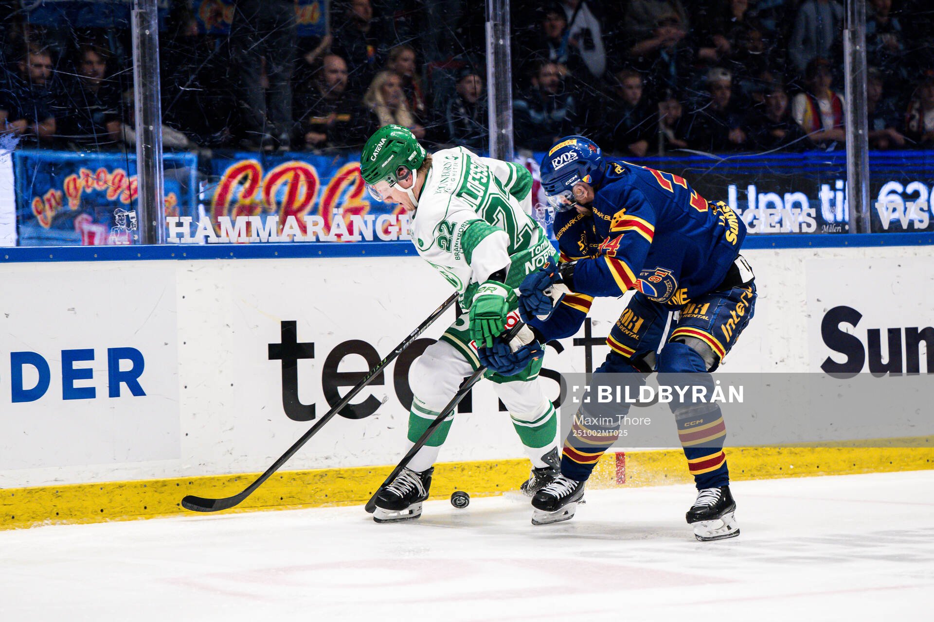 Rögles Fredrik Olofsson och Djurgårdens Daniel Brodin