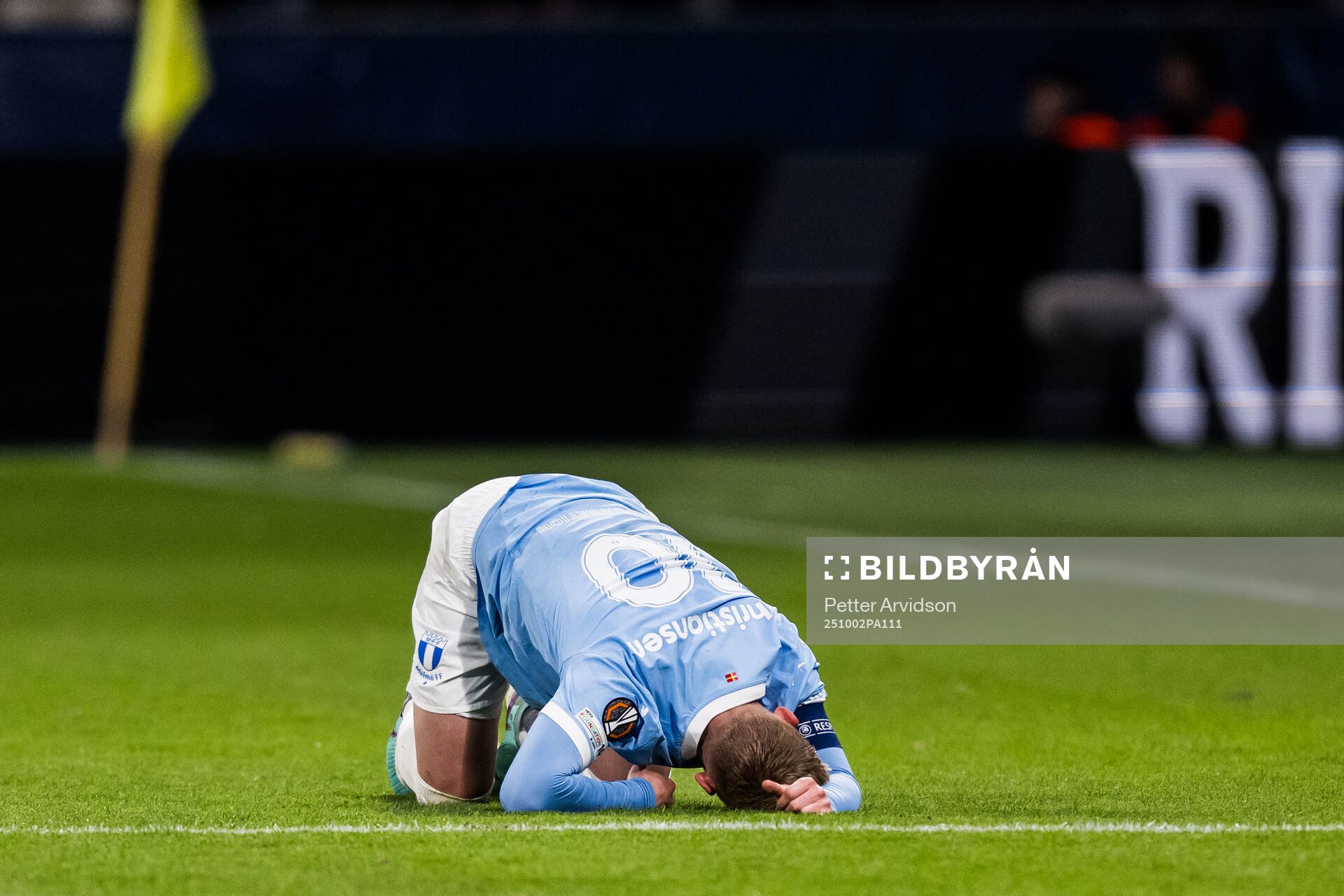 Anders Christiansen of Malmö FF in pain