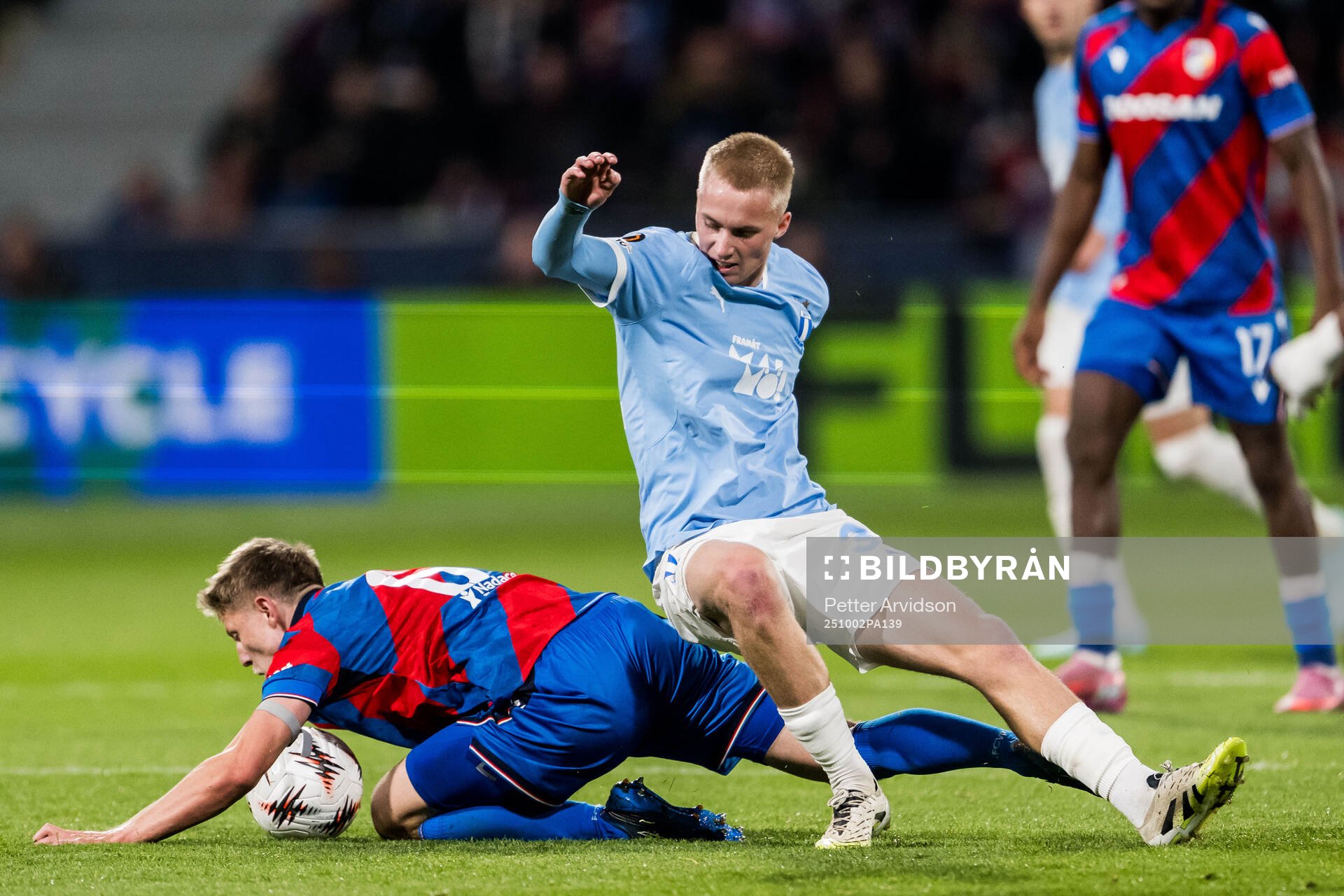 Lukas Cerv of Viktoria Plzen and Daniel Gudjohnsen of