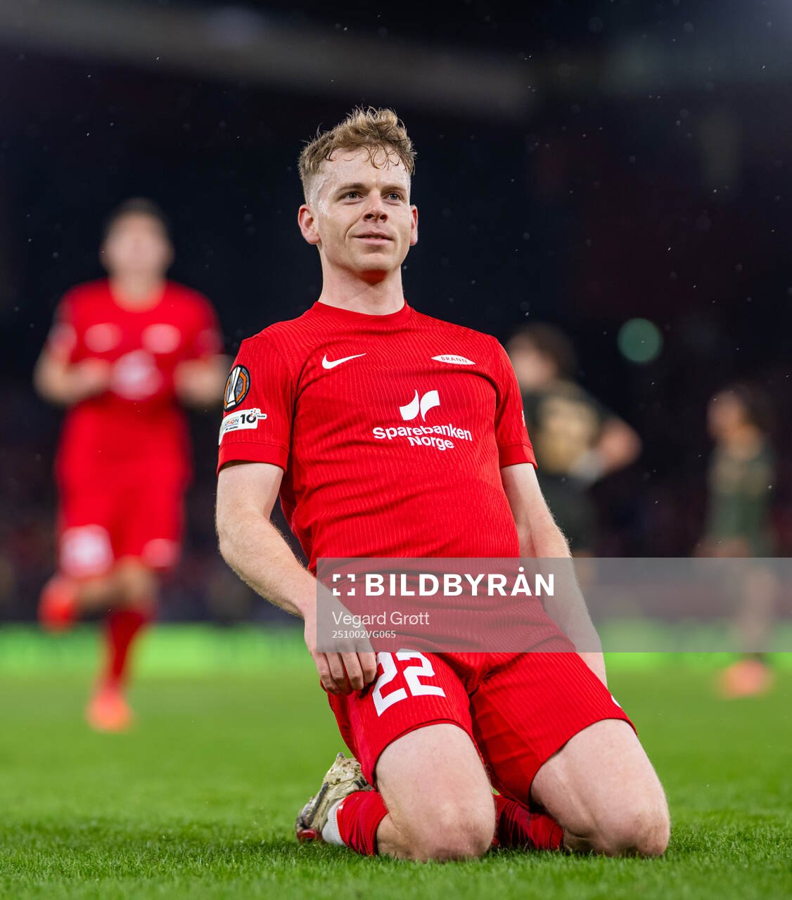 Sævar Atli Magnusson of Brann celebrates