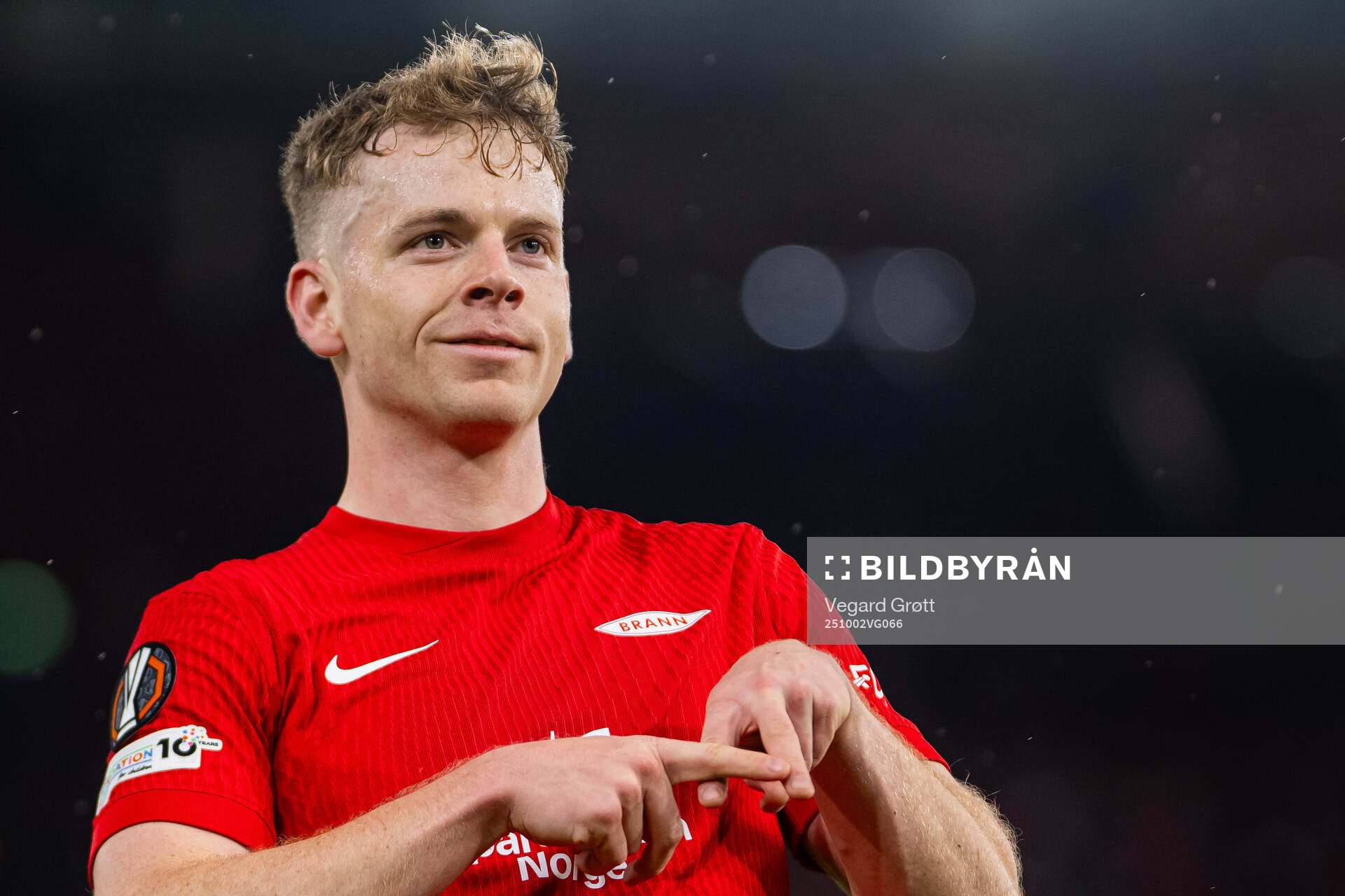 Sævar Atli Magnusson of Brann celebrates