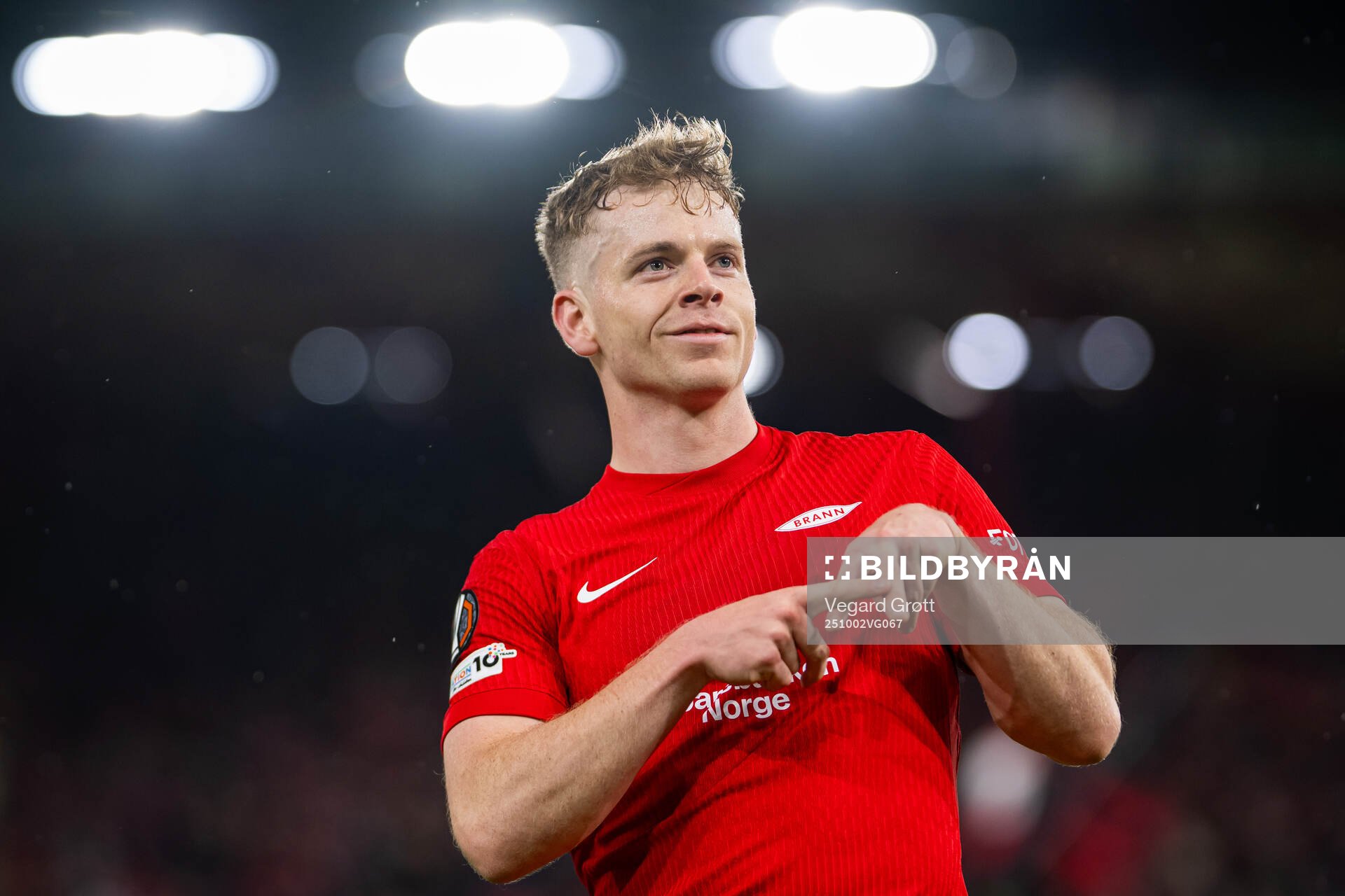 Sævar Atli Magnusson of Brann celebrates