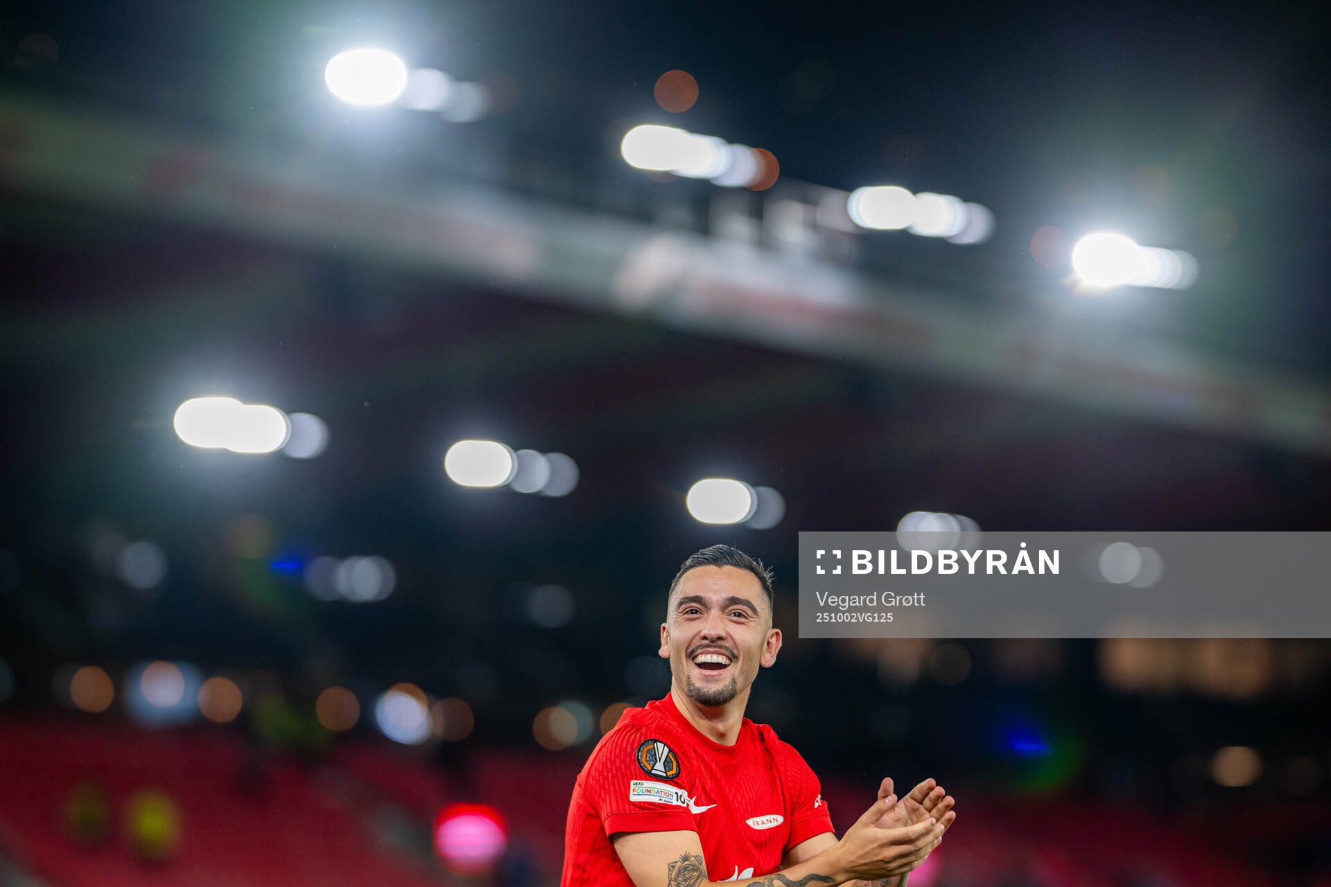 Niklas Castro of Brann celebrates