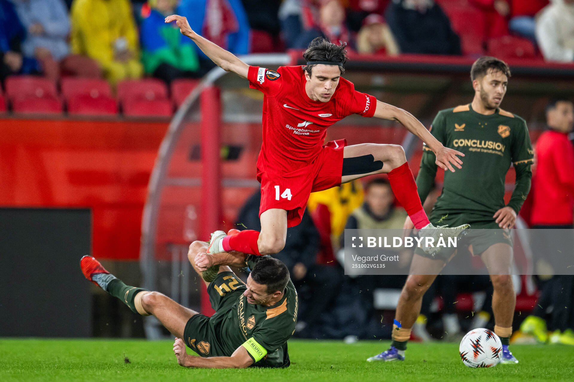 Nick Viergever of Utrecht and Ulrik Mathisen of Brann