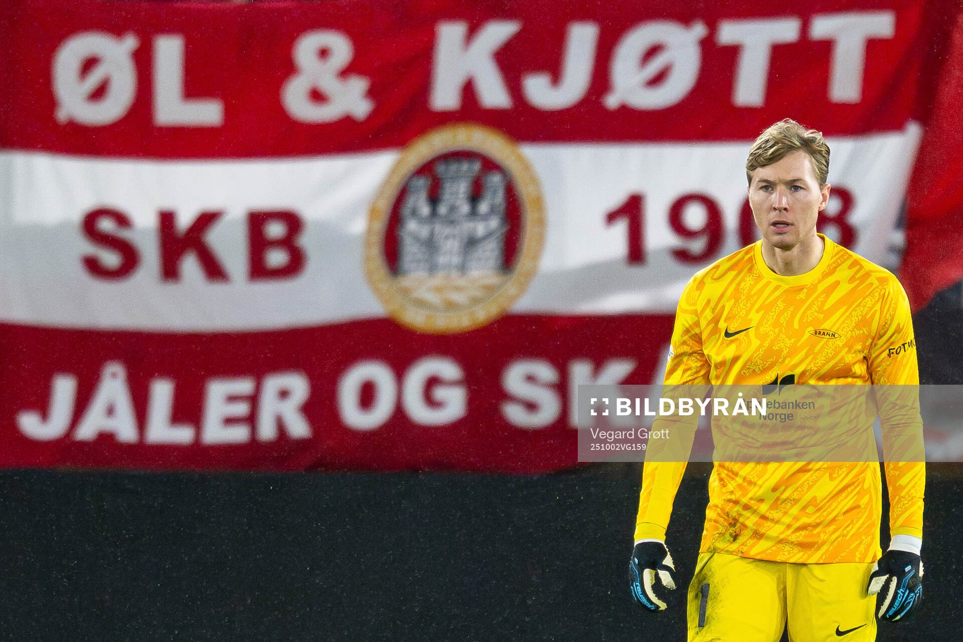 Goalkeeper Mathias Dyngeland of Brann