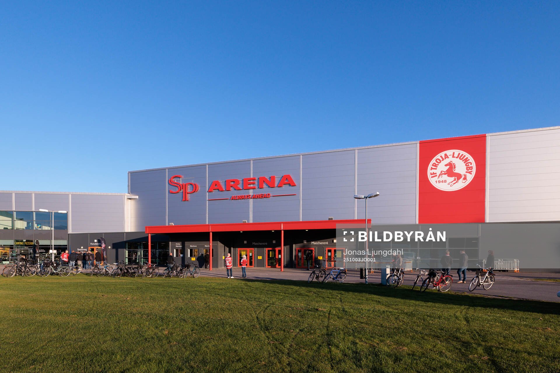 Exteriör vy av SP arena