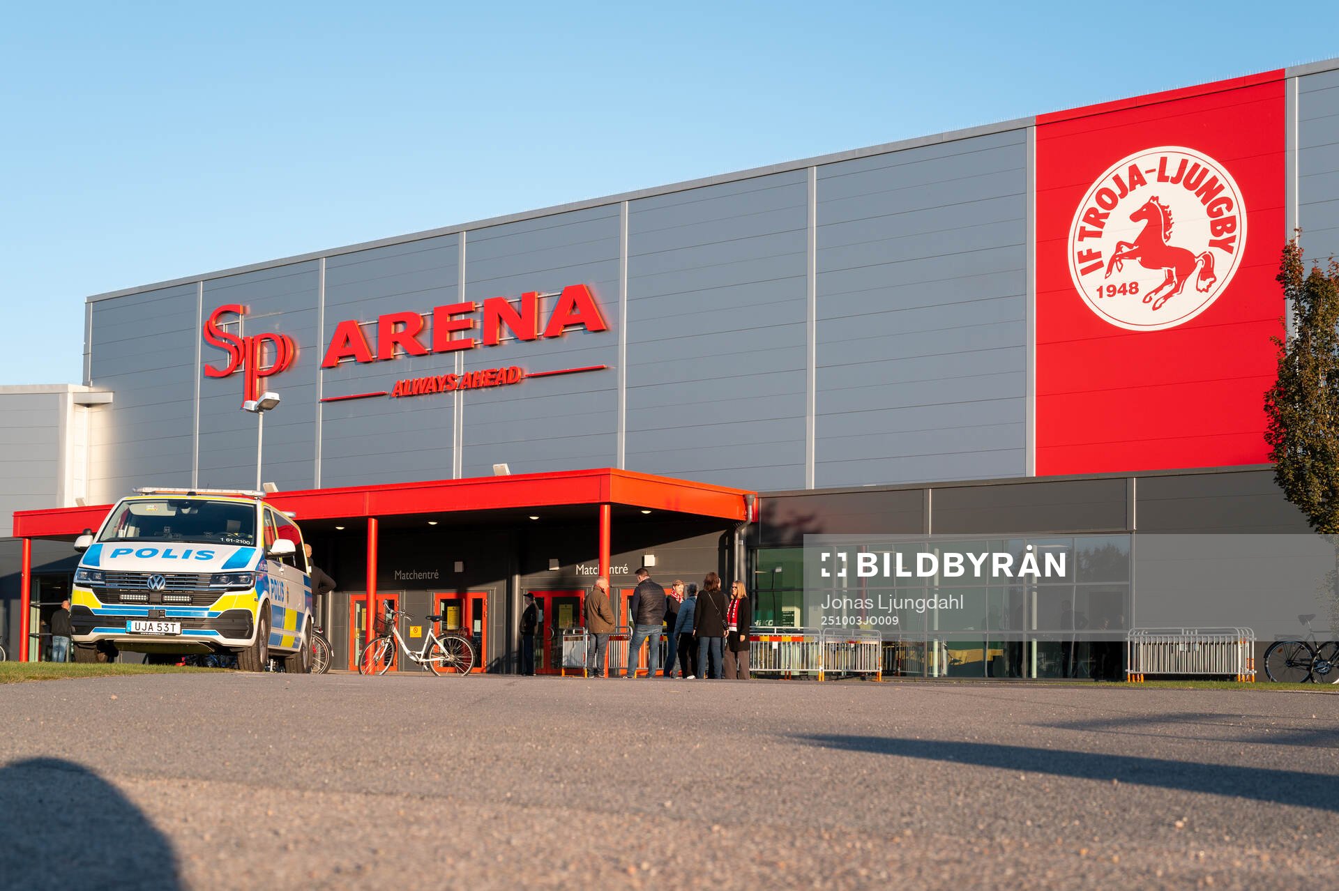 Exteriör vy av SP arena