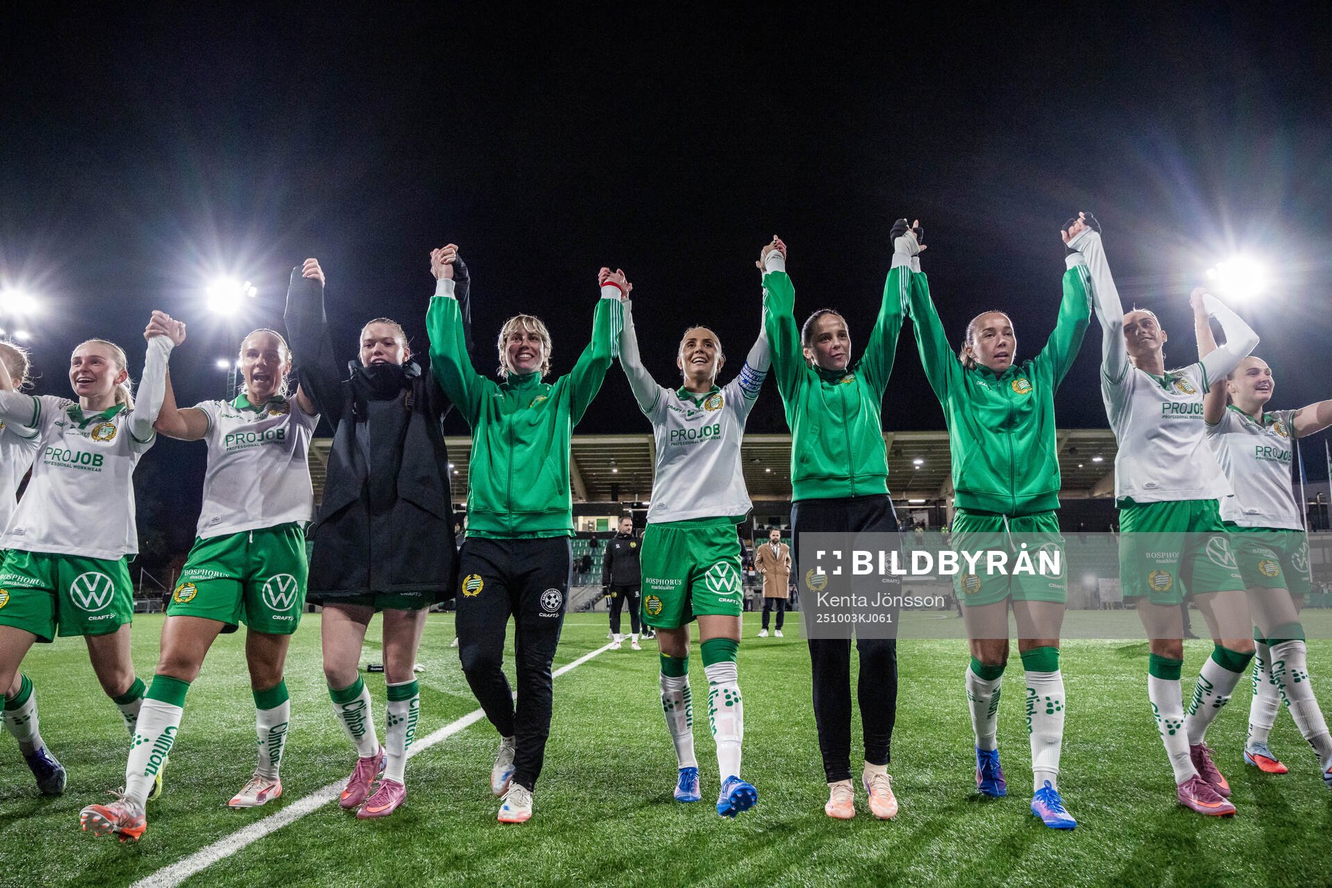 Hammarbys Stina Lennartsson, Bea Sprung, målvakt Moa