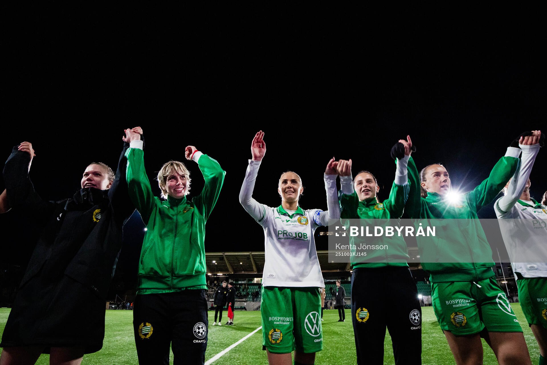 Hammarbys Bea Sprung, målvakt Moa Edrud, Alice Carlsson,