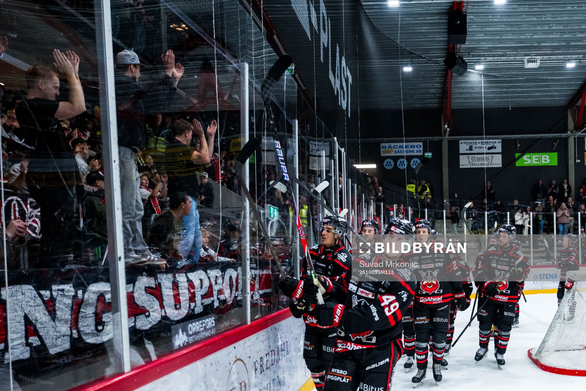 Nybros spelare jublar