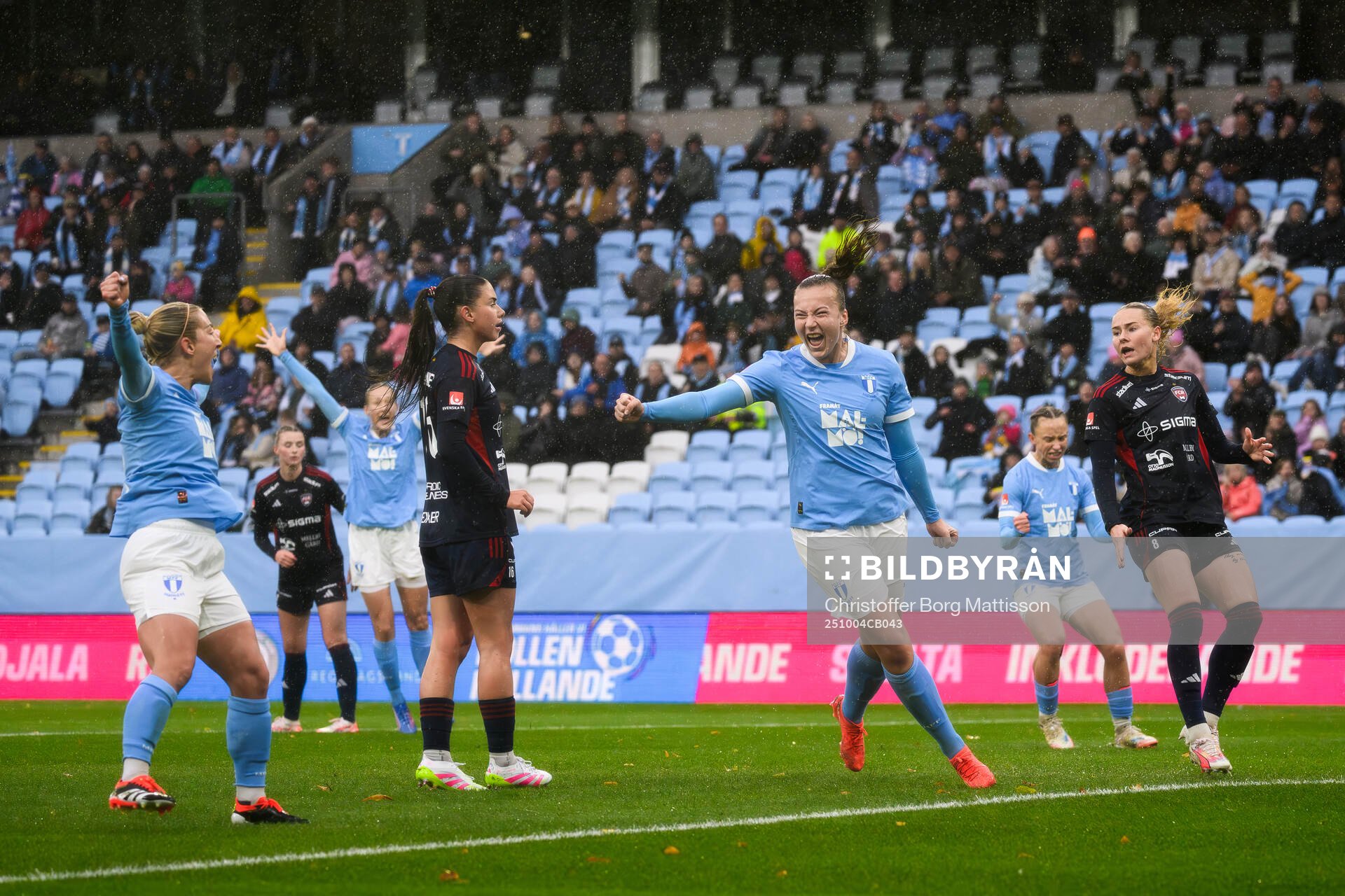 Malmö FFs Sara Kanutte Sørensen Fornes jublar